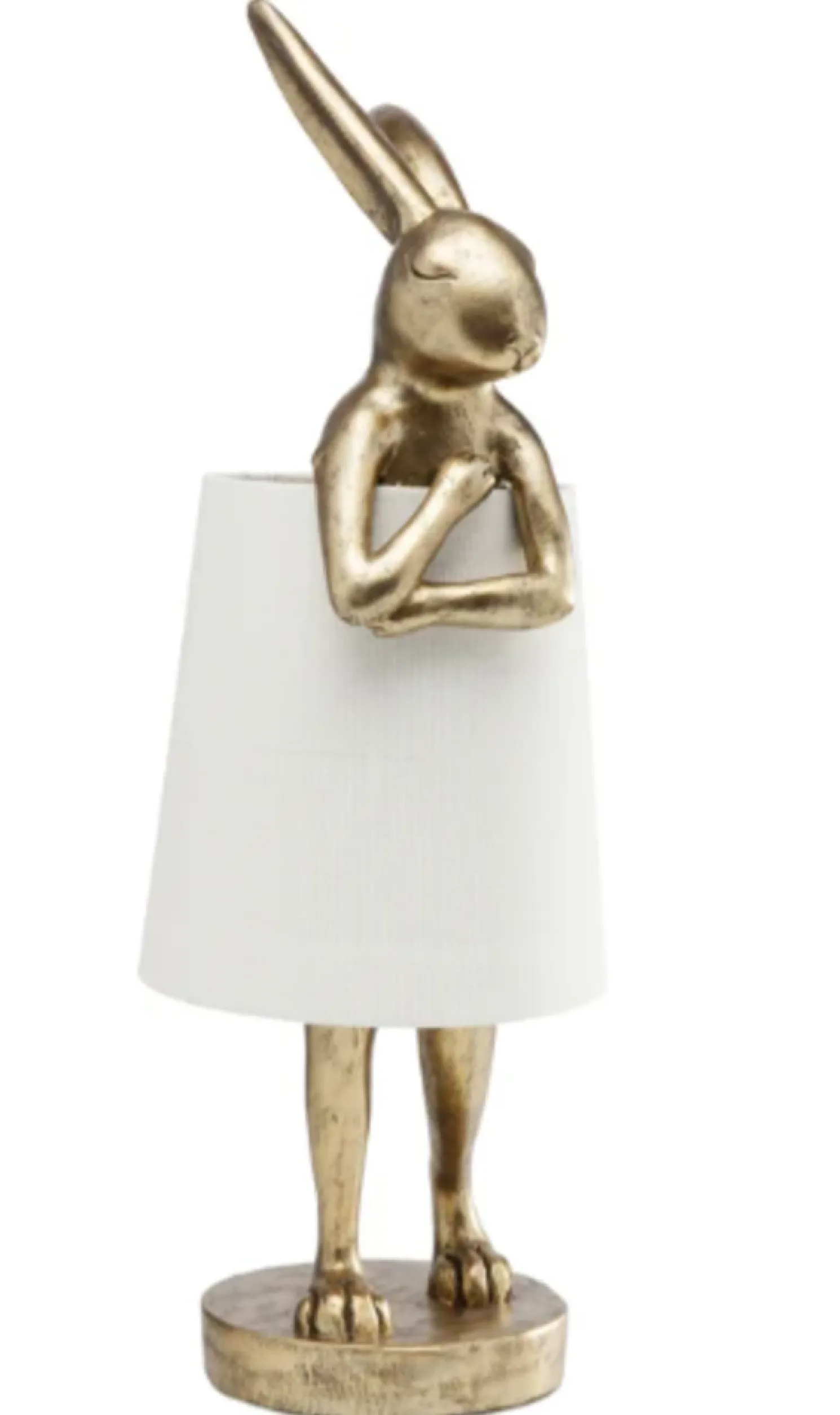 Kare Tischleuchte Animal Rabbit gold/weiß 68 cm