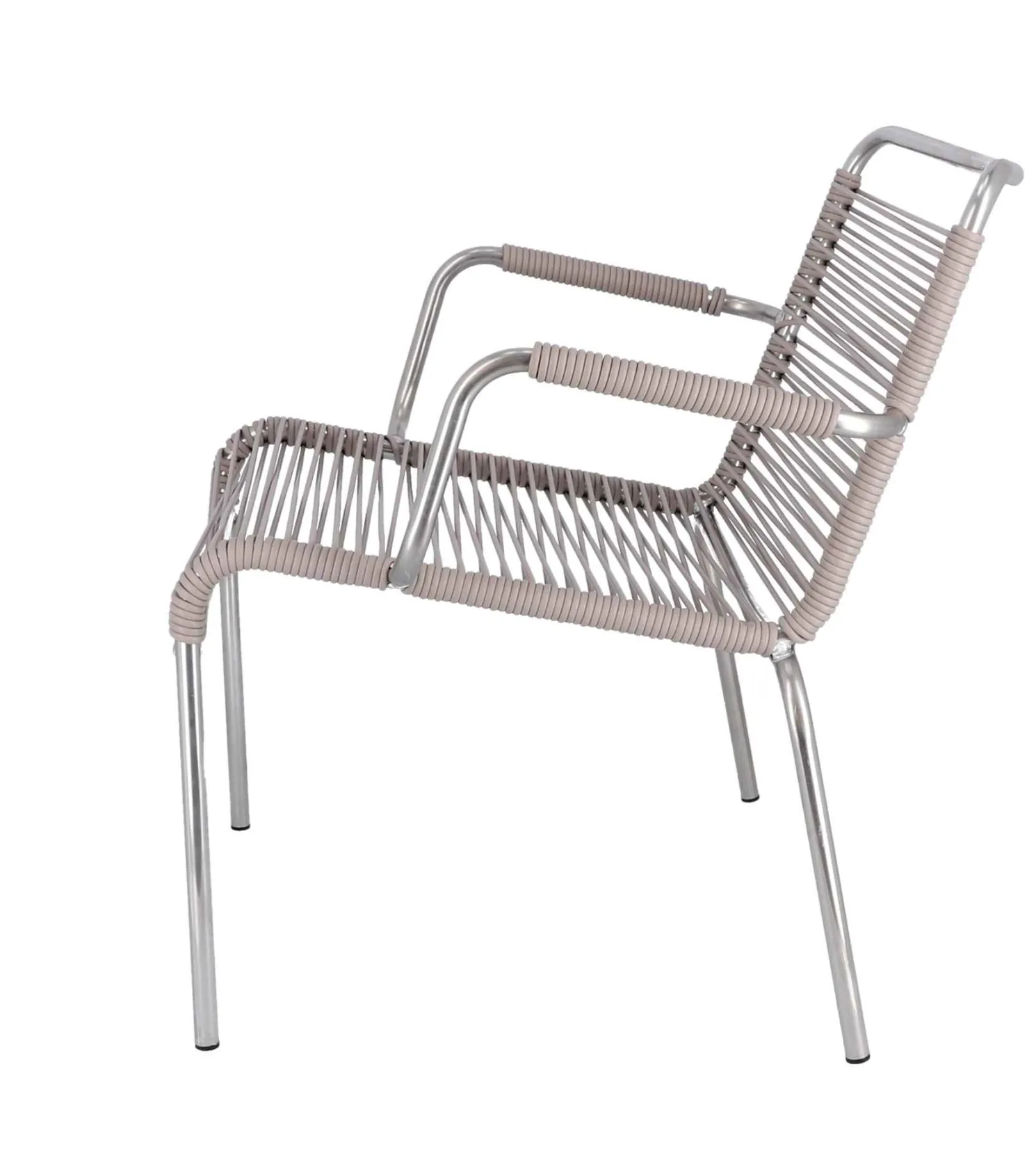 Fiam Outdoor Sessel Fiam Mya Lounge Spaghetti aus Aluminium taupe