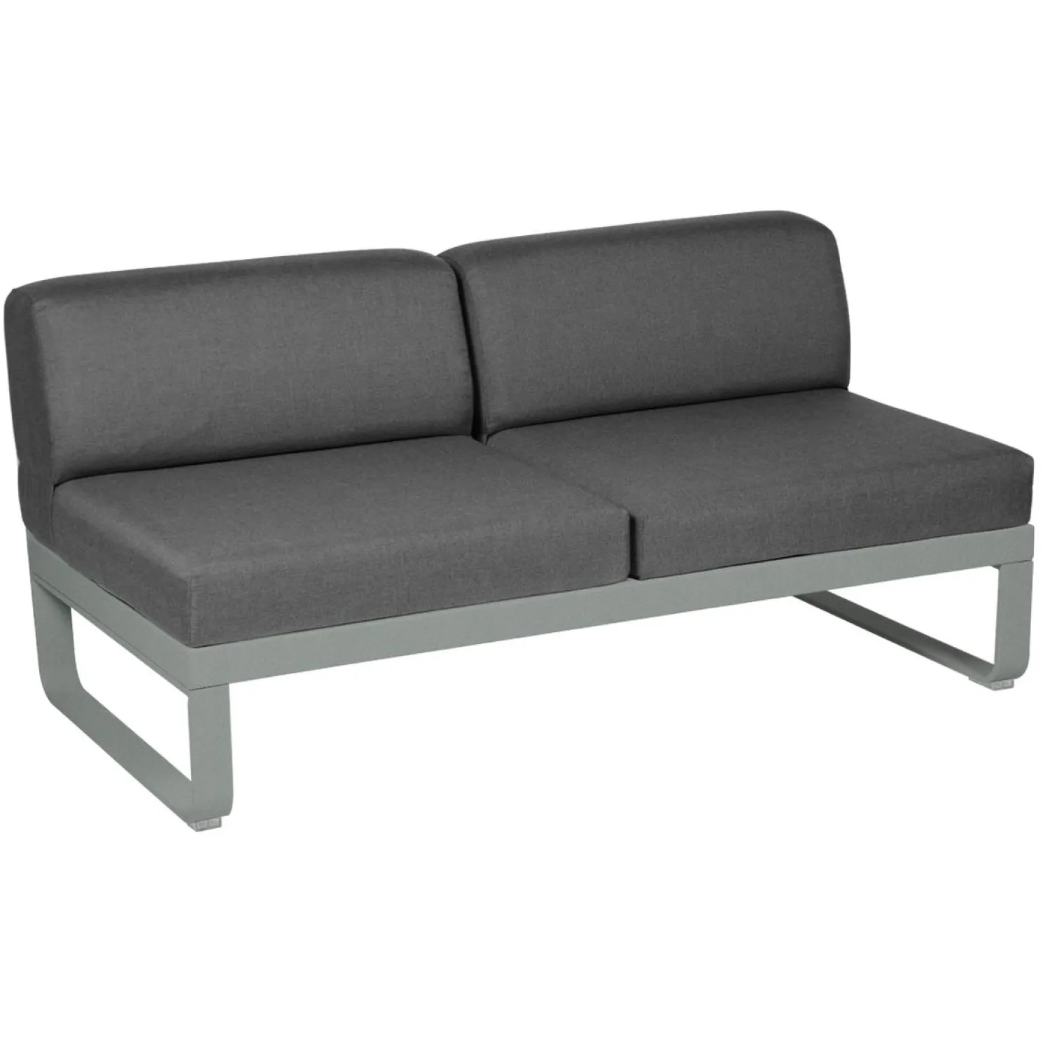 Fermob Bellevie Lounge 2-Sitzer Modul C7 Lapilligrau A3 Graphitgrau Mitte