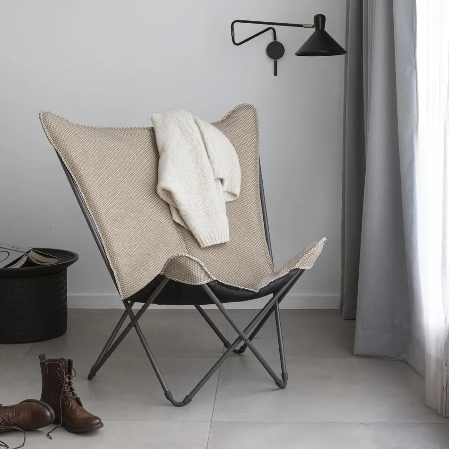 Lafuma Pop Up Lounge Chair XL BEC Beige Moka