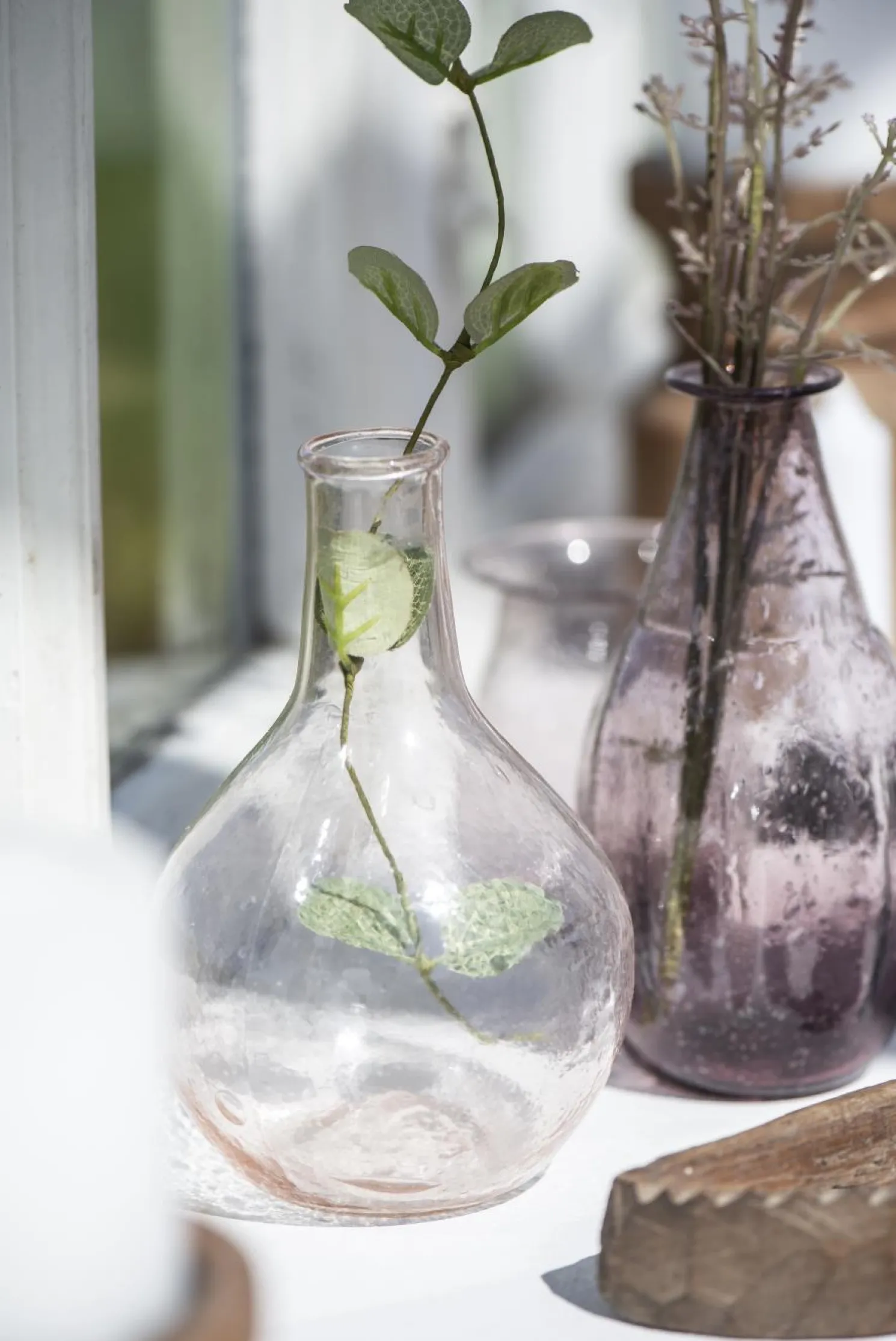 IB laursen Vase Vintage mit langem Hals Rosé