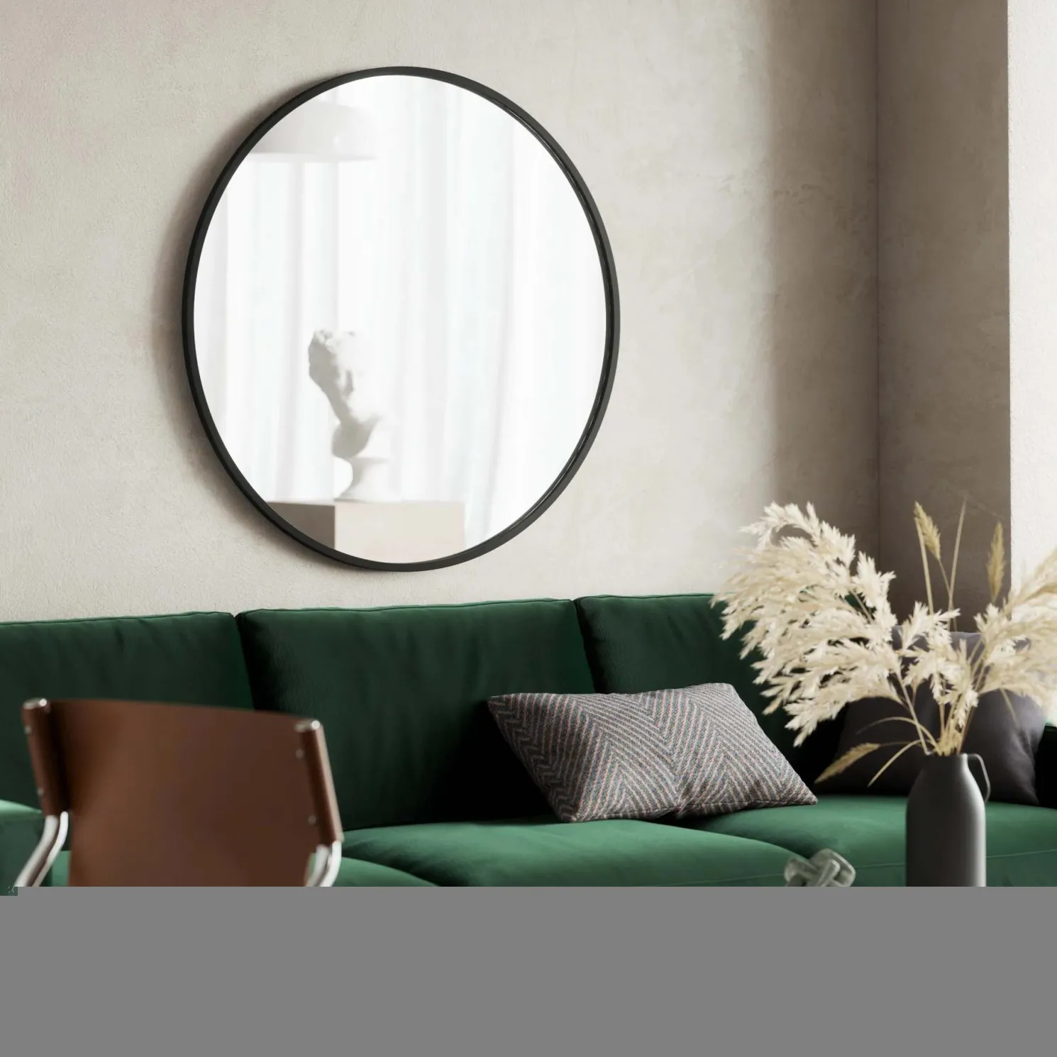 Umbra Hub Wall Spiegel schwarz Ø 94 cm