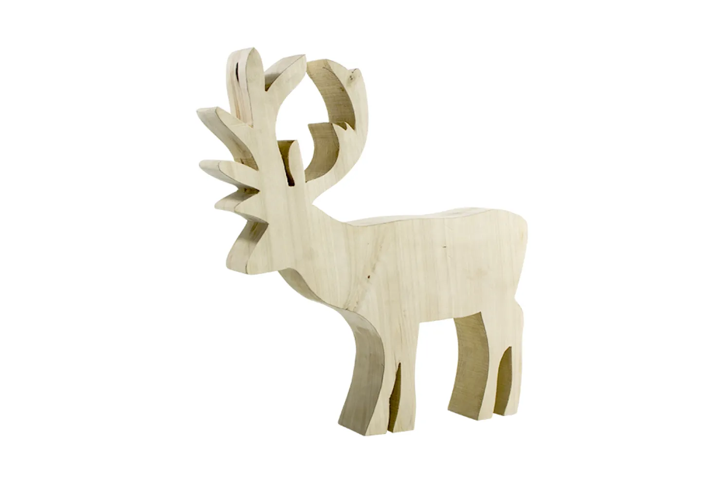 WMG Holzhirsch Pappel H: 60 cm L: 55 cm