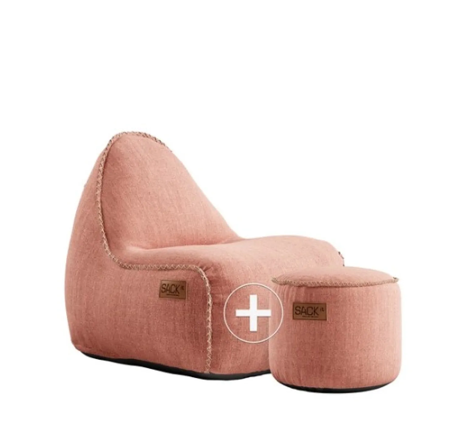 SACKit RETROit Cobana Junior Outdoor Kindersitzsack mit Hocker rosé