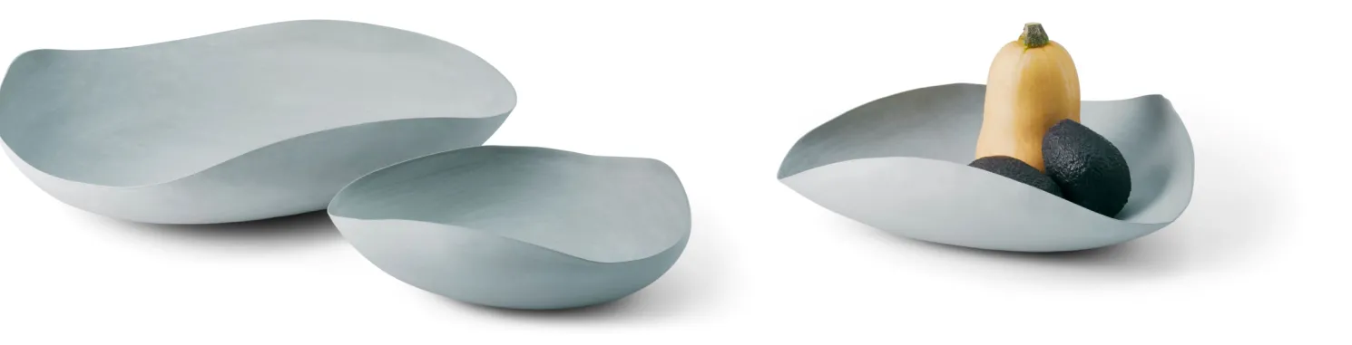 Philippi Leaf Obstschale aus Stahl Länge 36 cm, Breite 34 cm, Höhe 9 cm