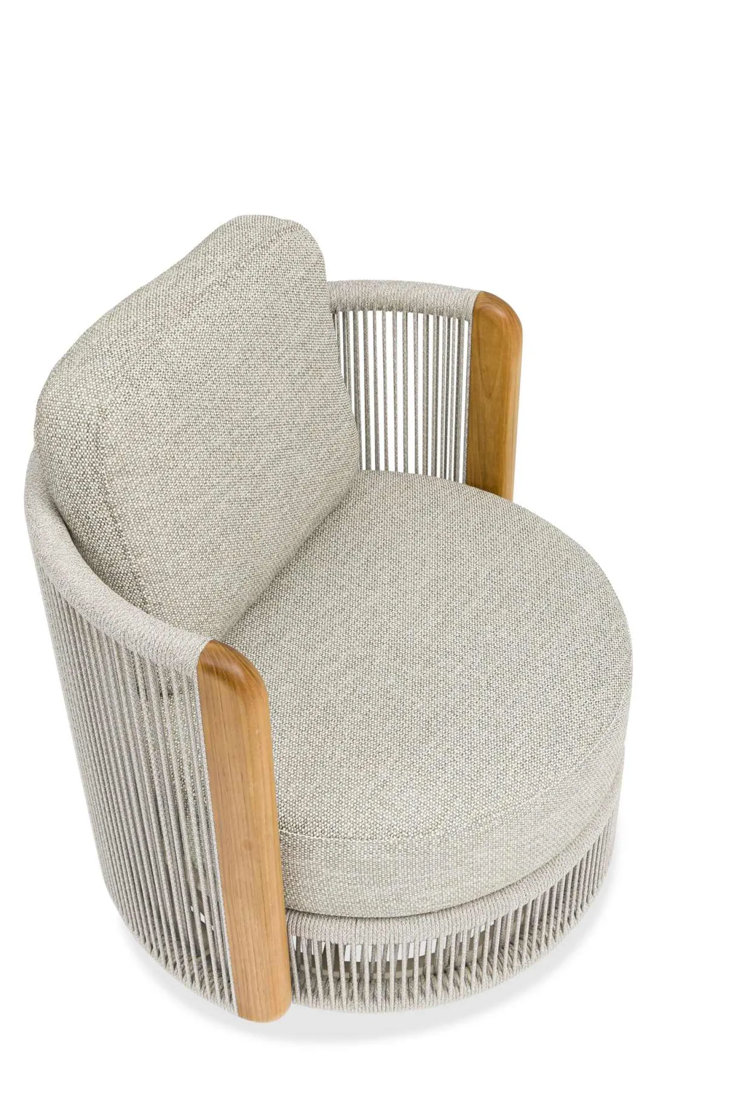 4-M Design Haven Drehbarer Outdoor Lounge-Sessel in Mokka