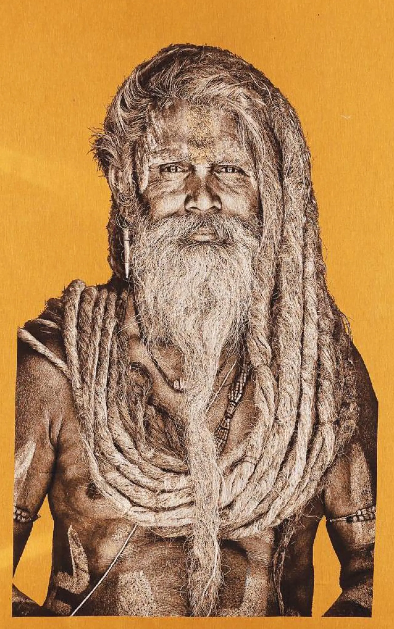 + Gobelin Bild - Veda Shripati - Ochre ca. 75x125 cm gerahmt