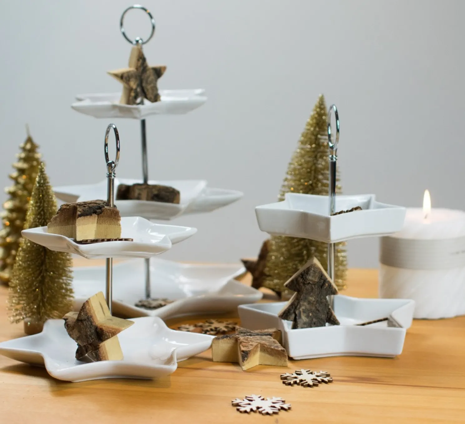 + Sternetagere tief Weiß 2-stufig