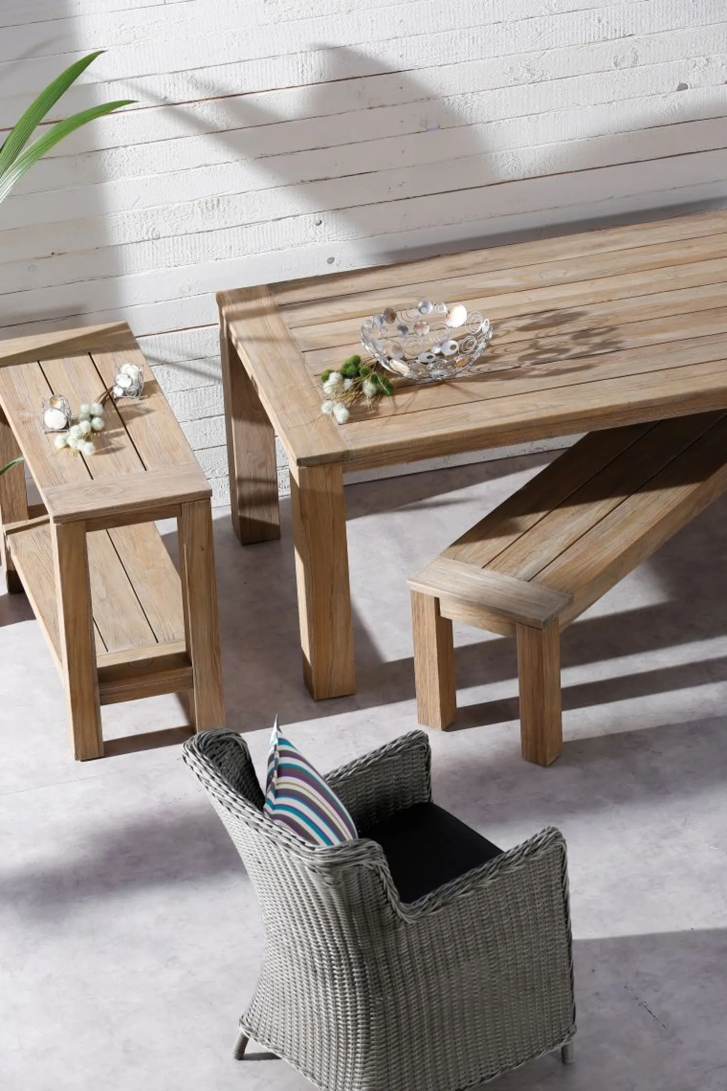 + Teak-Bank Moretti 120cm