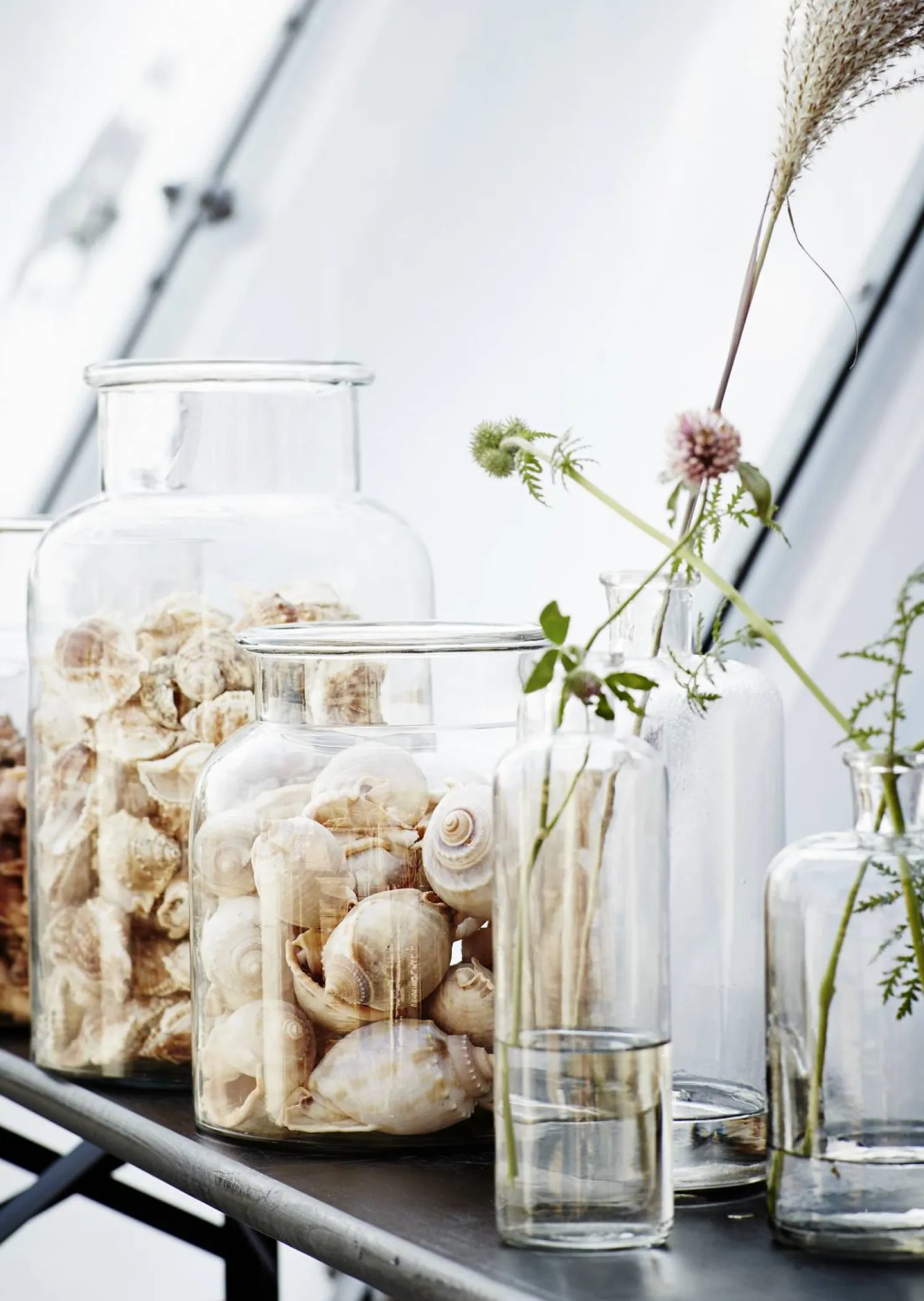 MADAM STOLTZ Glasvase klar Ø 20 cm h. 34 cm