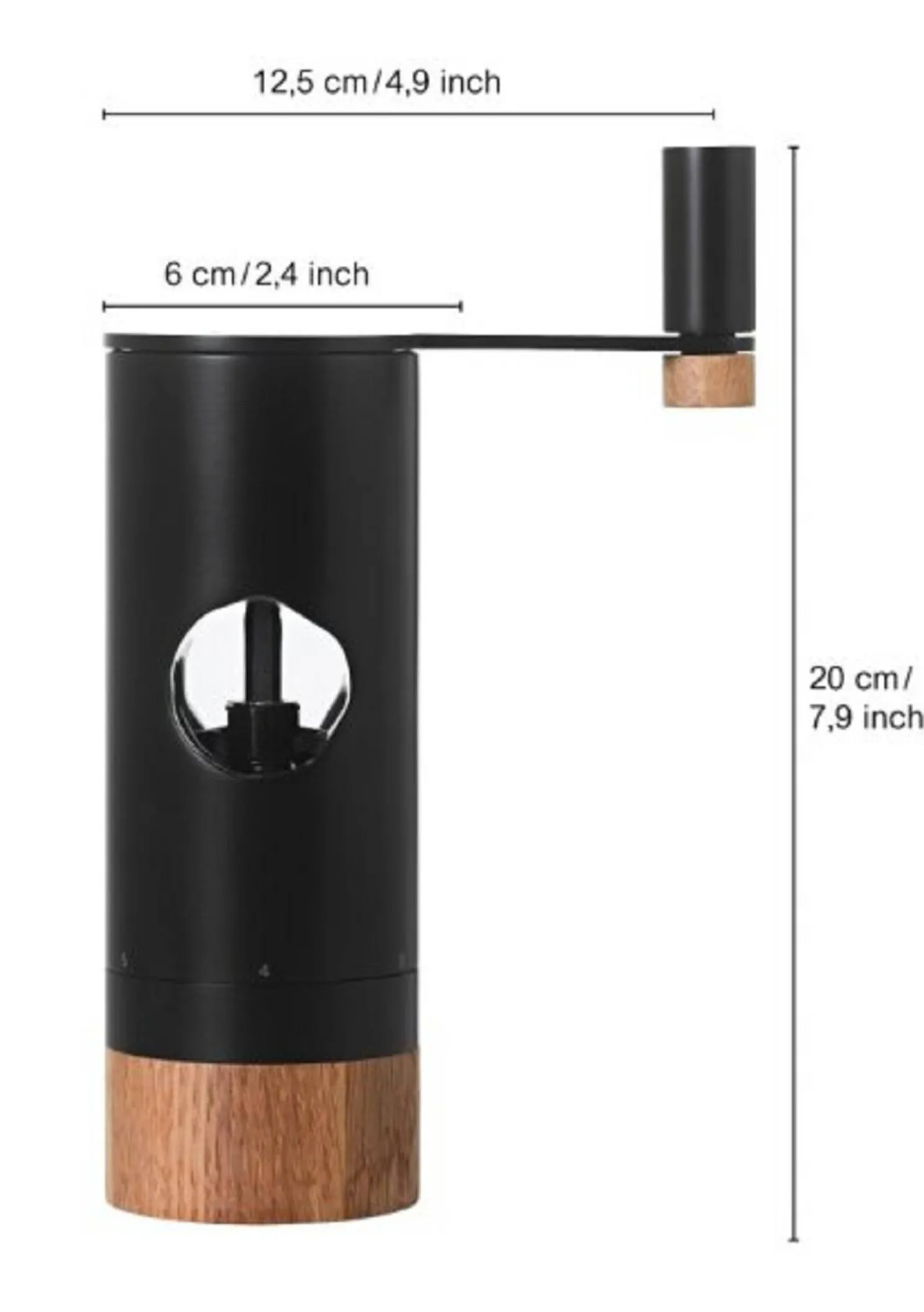 Ad Hoc Pfeffer- / Salz-Getriebemühle schwarz PowerMill CeraCutXL Ceramic Mahlwerk