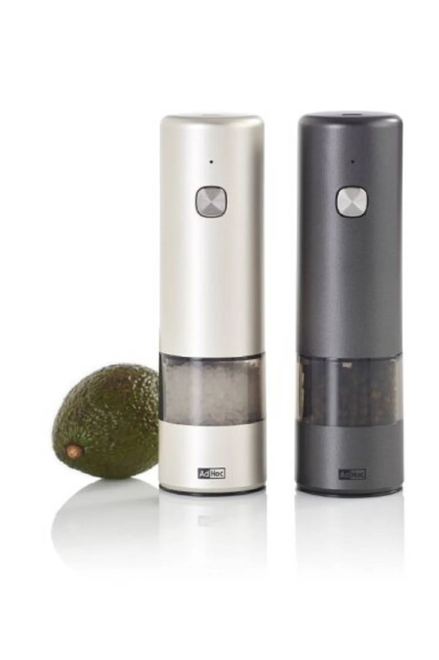 Ad Hoc Set elektrische Pfeffer- und Salzmühle i.Mill, Keramik Mahlwerk inkl. Lithium Akku