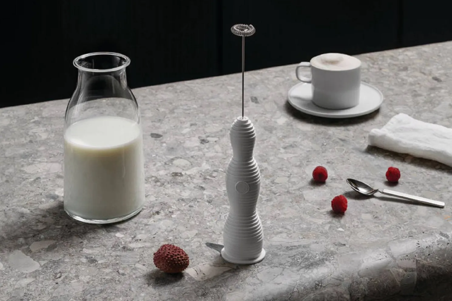 Alessi Pulcina - Milchschäumer, weiß