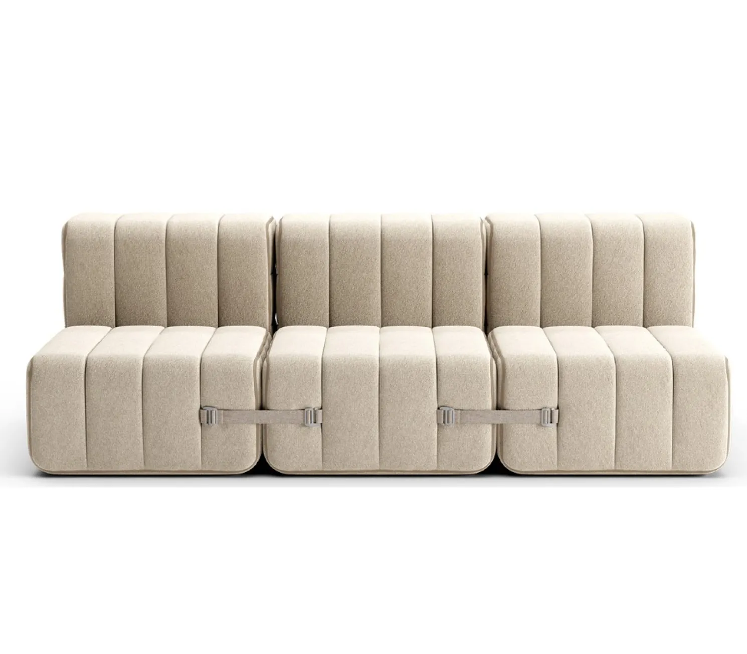 AMBIVALENZ Curt Modulsofa mit Lehne JET Grau / Beige