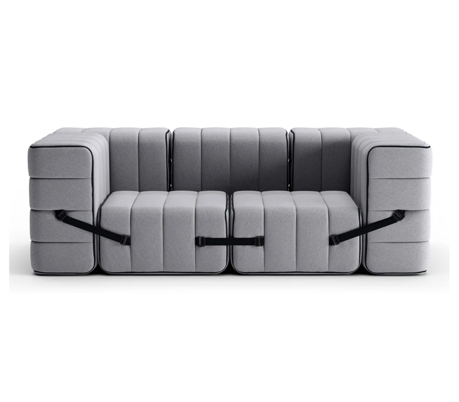 AMBIVALENZ Curt Modulcouch mit Armlehne JET Grau