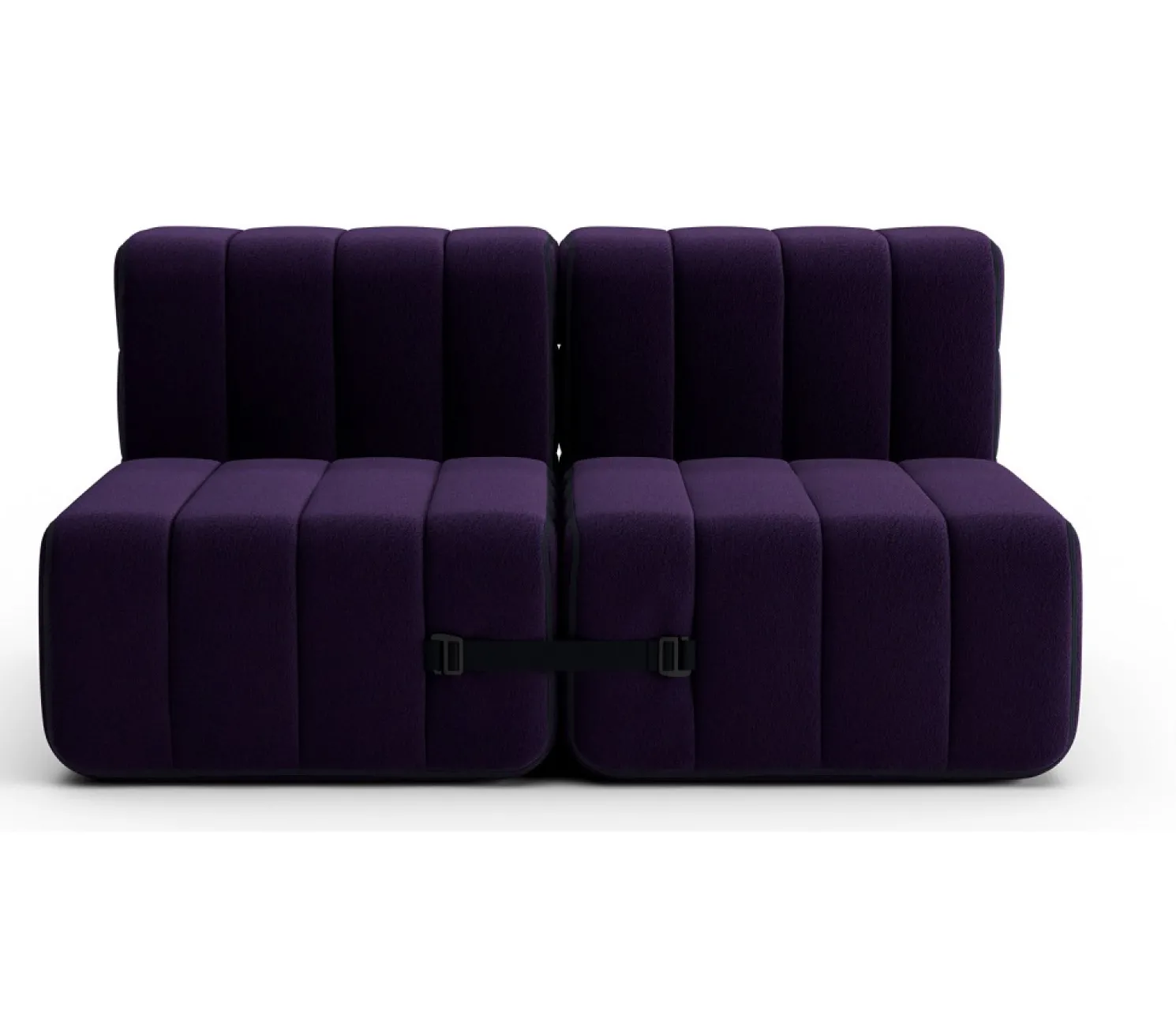AMBIVALENZ Curt Zweisitzer Modulsofa JET Blau /Lila