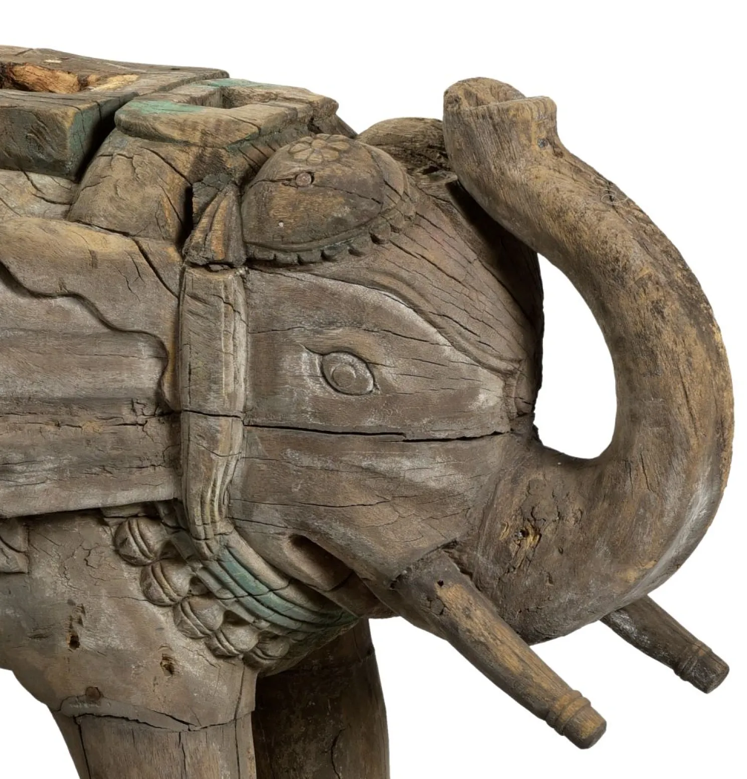Trademark Living Indischer Holzelefant mit Patina