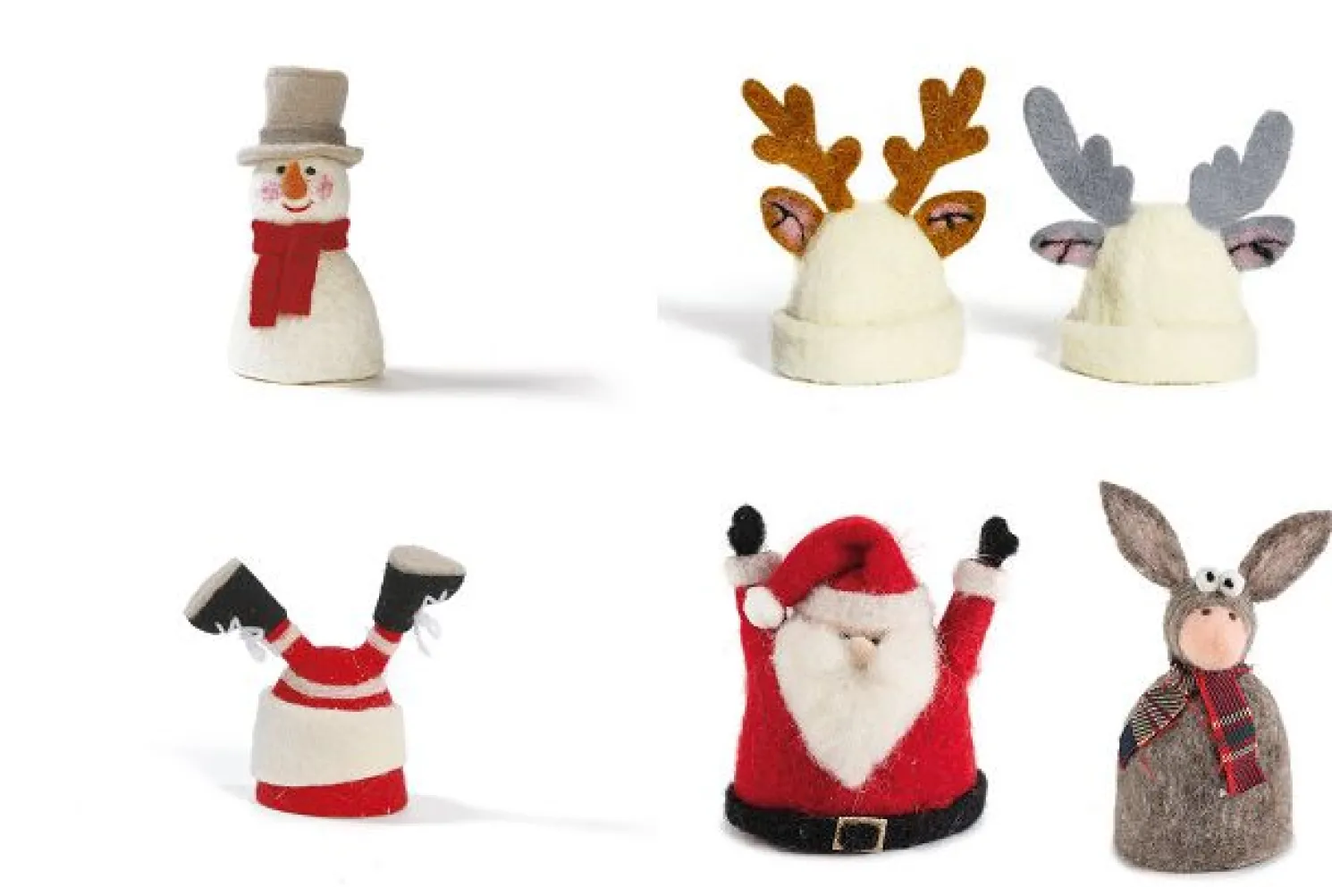 BADEN Eierwärmer Filz Weihnachtsmotiv Hund mit Mütze 12 cm