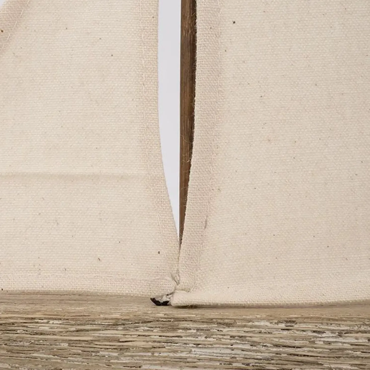Batela Deko Segelboot in Naturfarben Länge 15,5 cm, Höhe 20,5 cm