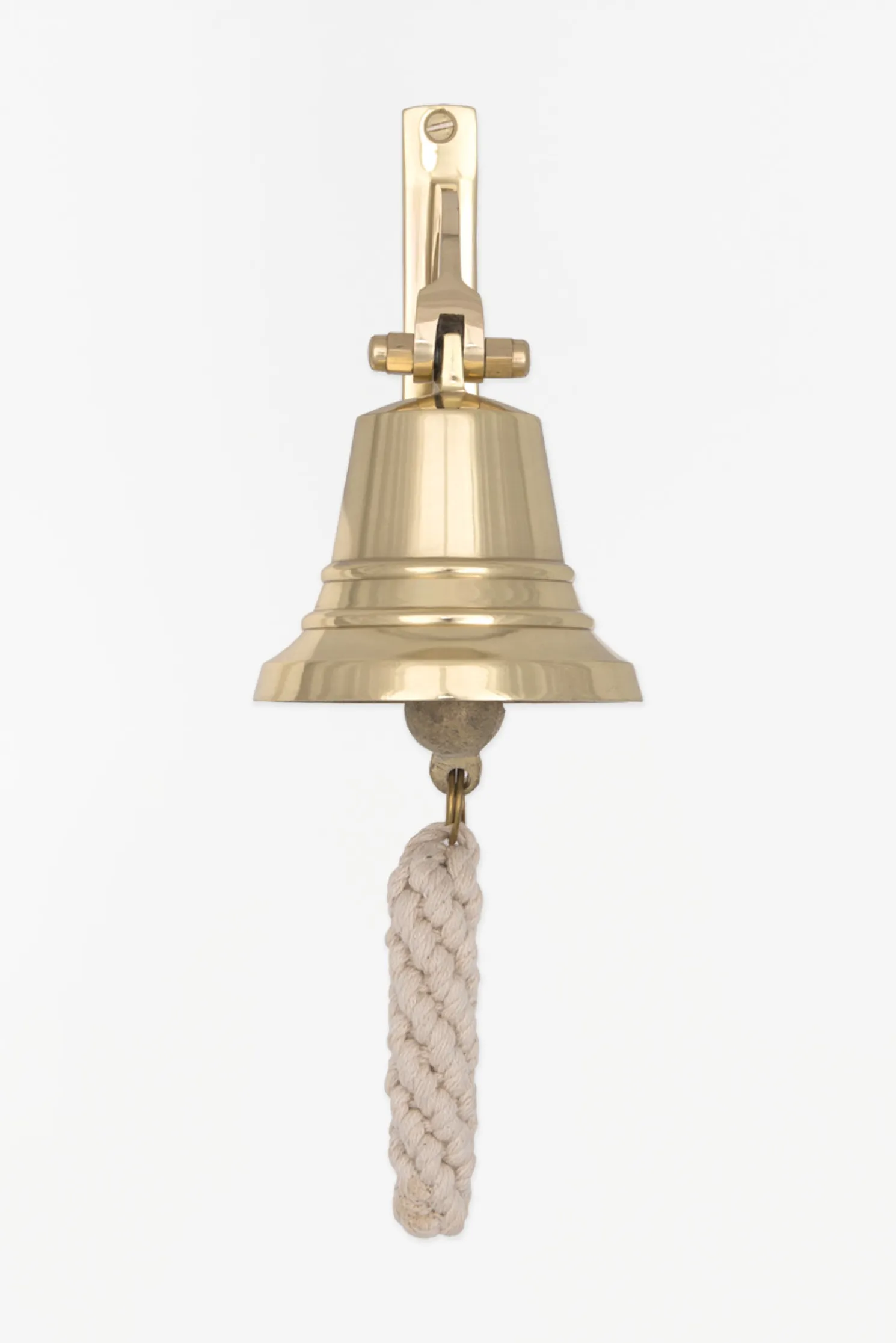 Batela Glocke mit Seilklöppel aus Messing, ⌀ 15cm