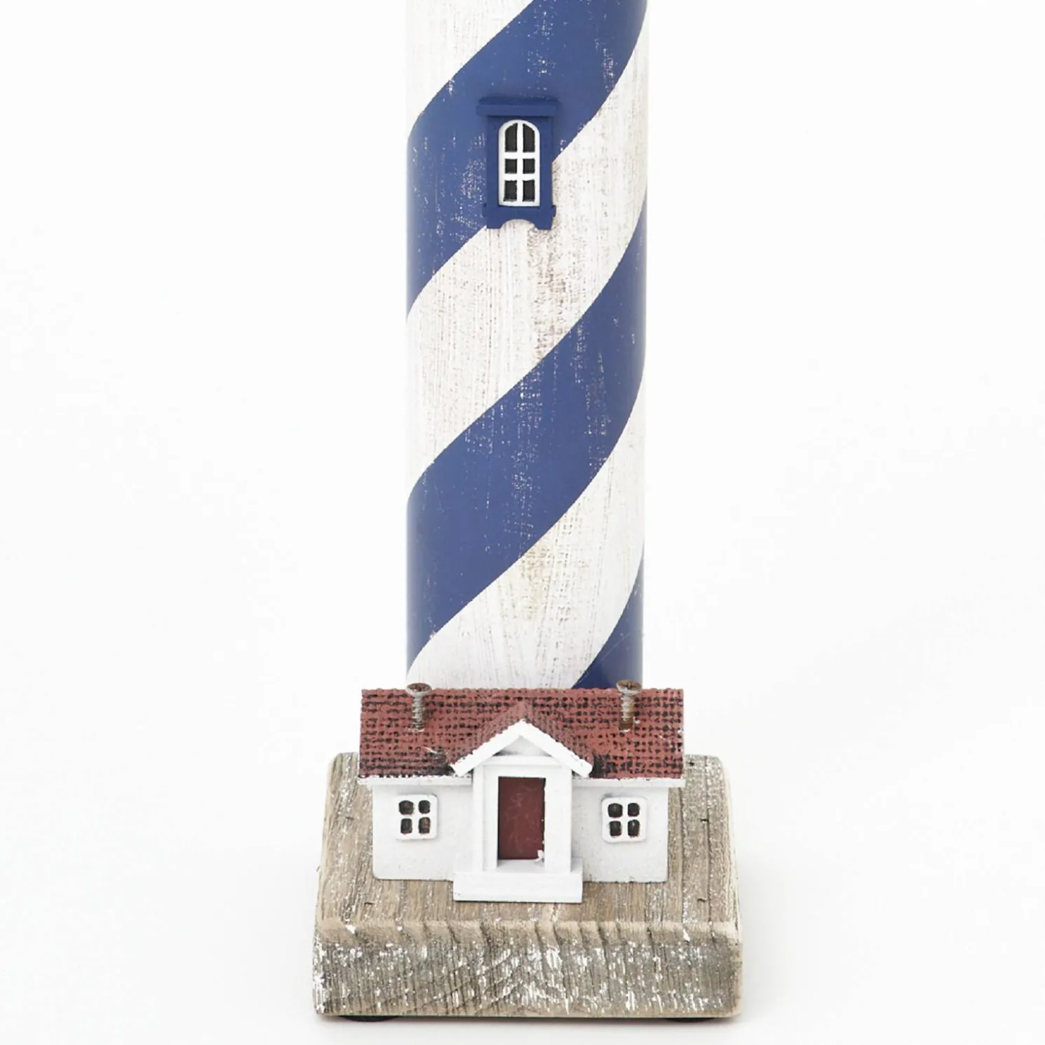 Batela Leuchtturm aus Harz mit LED-Diagonalstreifen