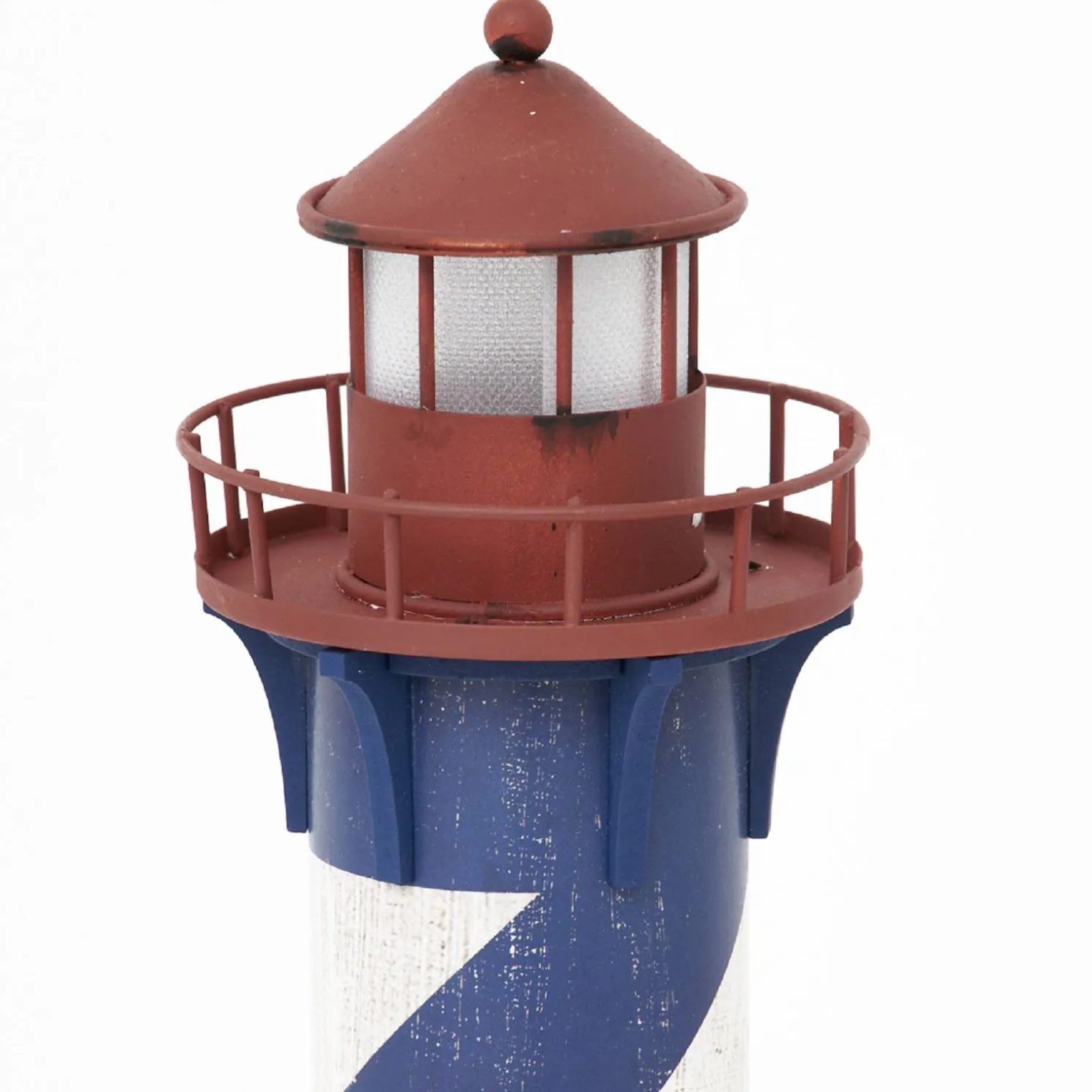 Batela Leuchtturm aus Harz mit LED-Diagonalstreifen