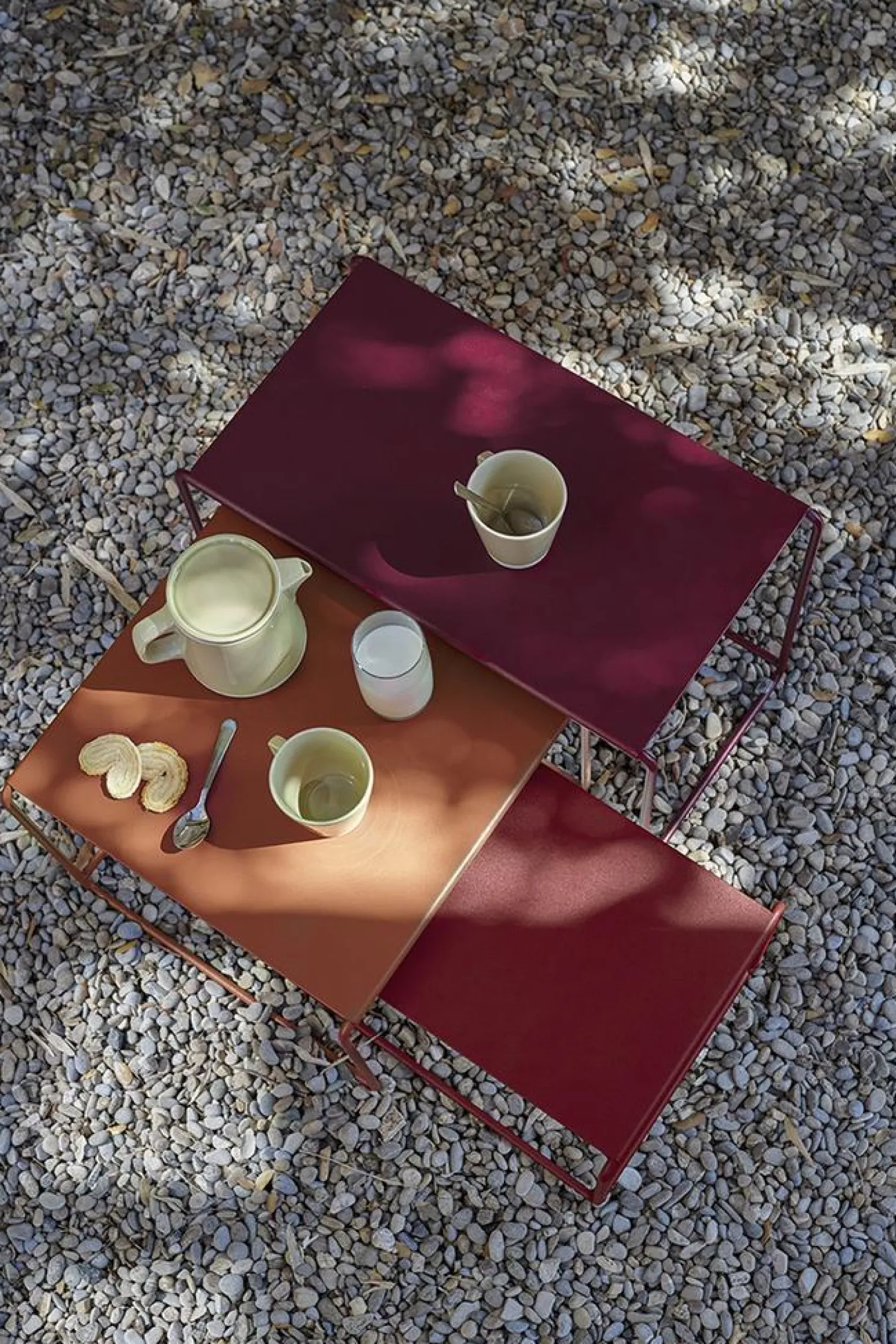 Fermob Oulala Satztisch Set Rosmarin/Kaktus/Lehmgrau