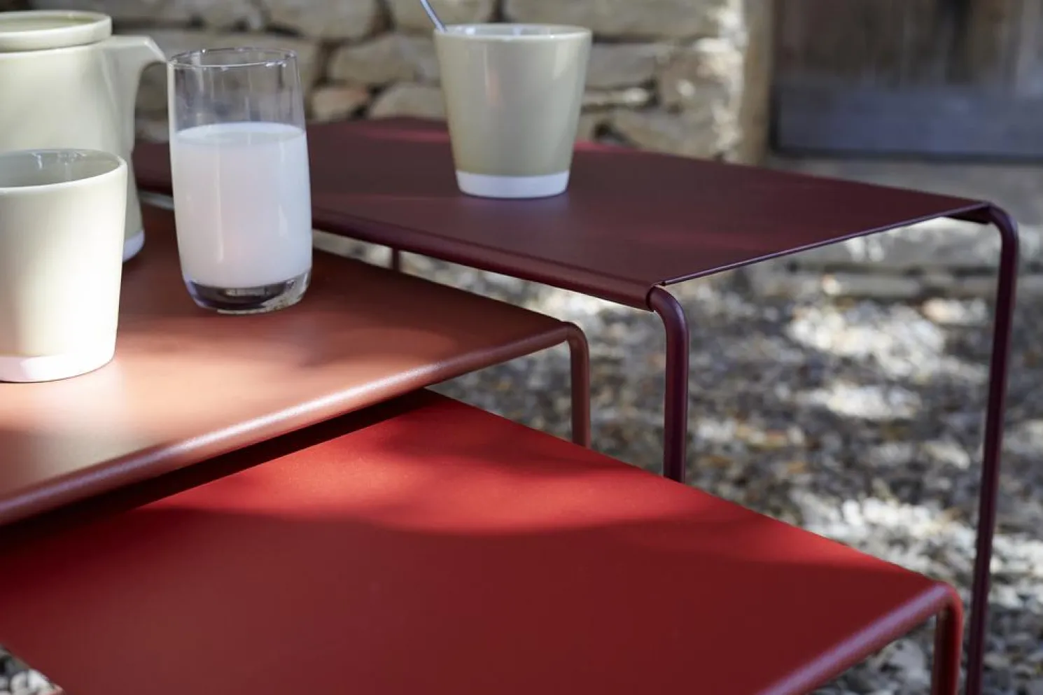 Fermob Oulala Satztisch Set Rosmarin/Kaktus/Lehmgrau