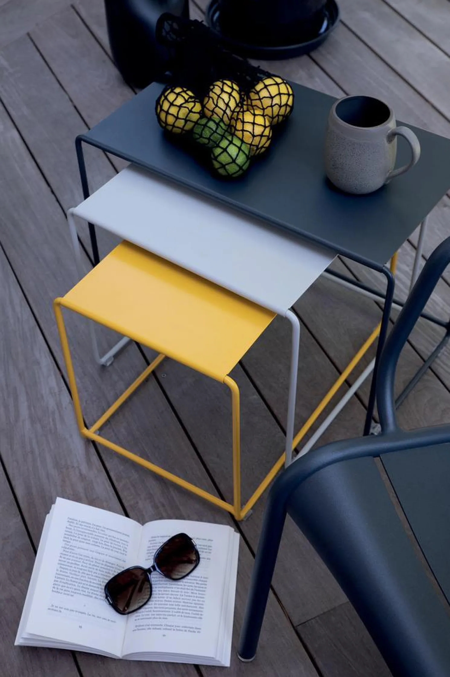 Fermob Oulala Satztisch Set Rosmarin/Kaktus/Lehmgrau