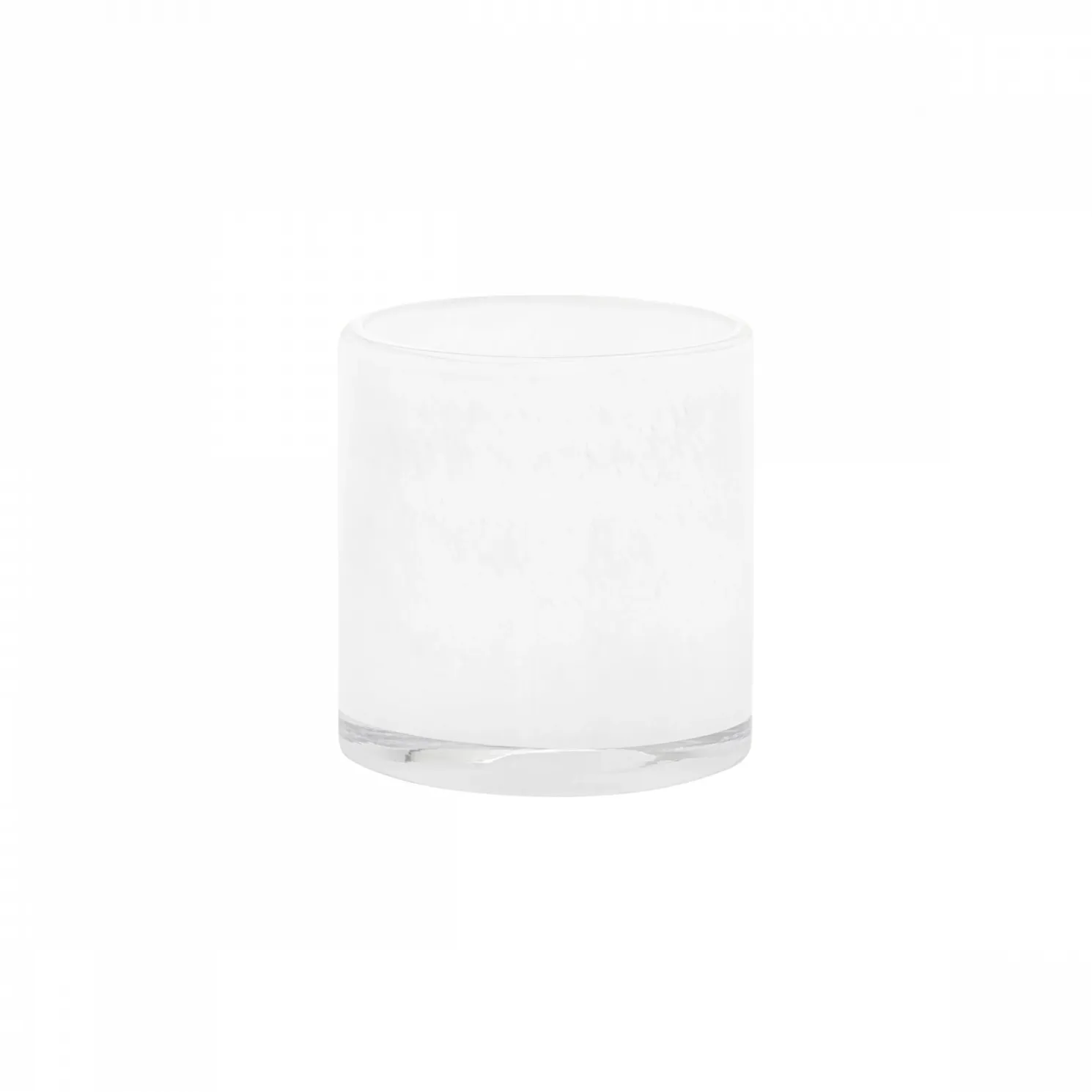 Blomus Farbiges Glaswindlicht Saga S H: 8,5 cm L: 8,3 cm White