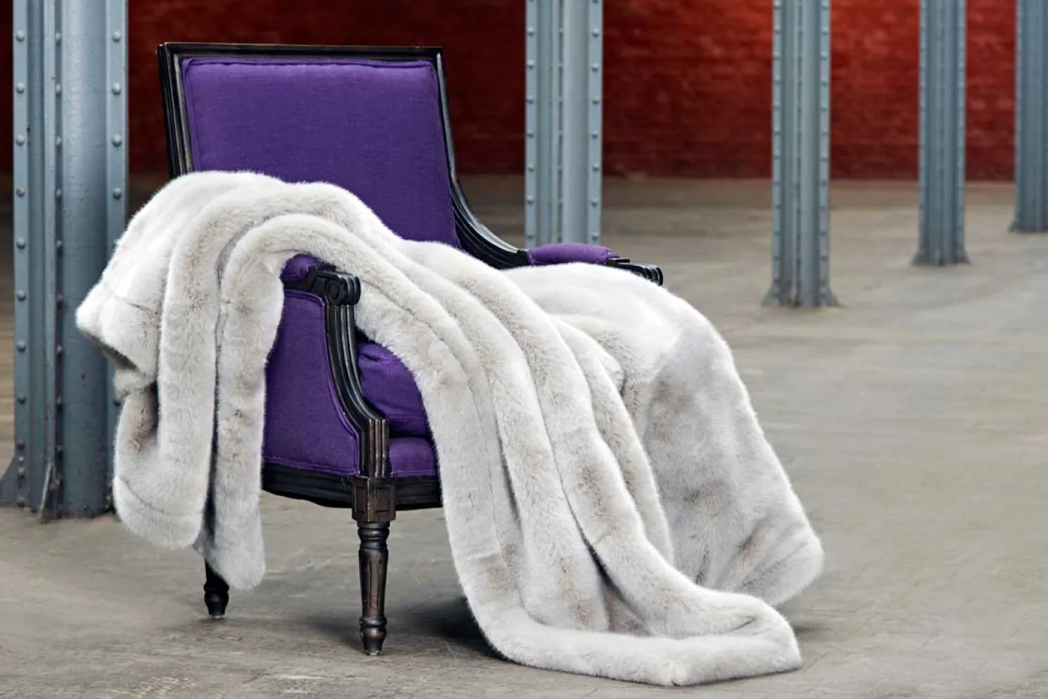 Carma Seal - Kunstfelldecke 130x180 cm mocca