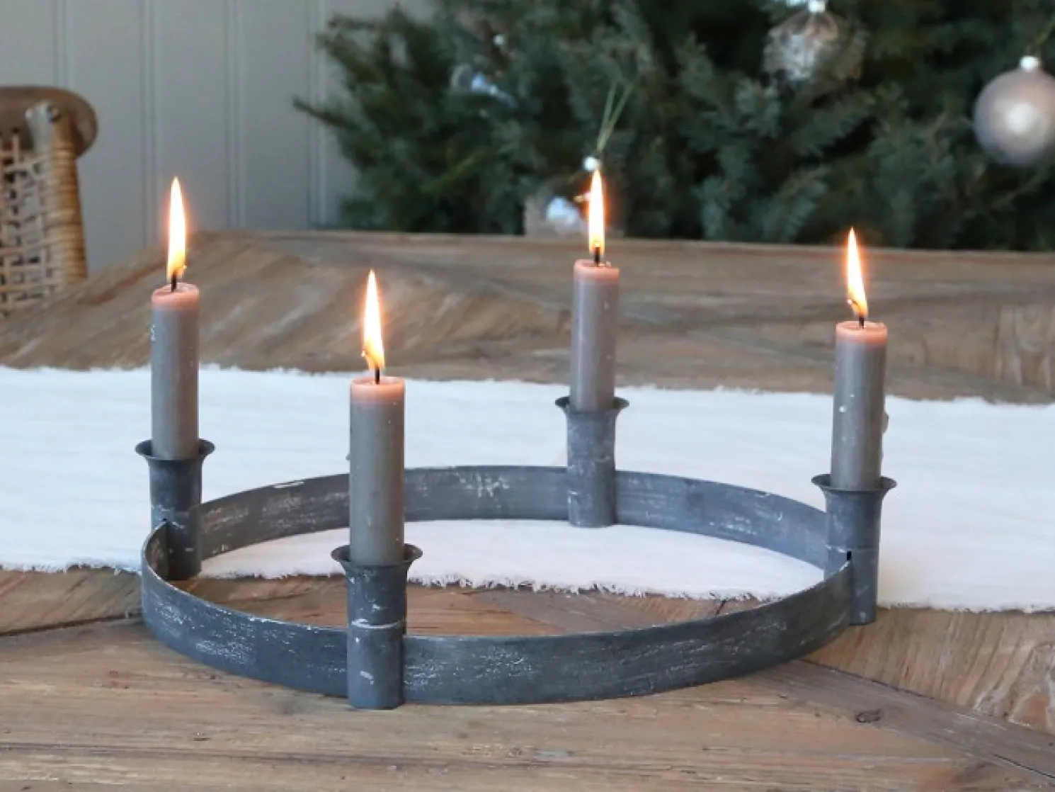 Chic Antique Advent Kerzenhalter antik für Stabkerzen