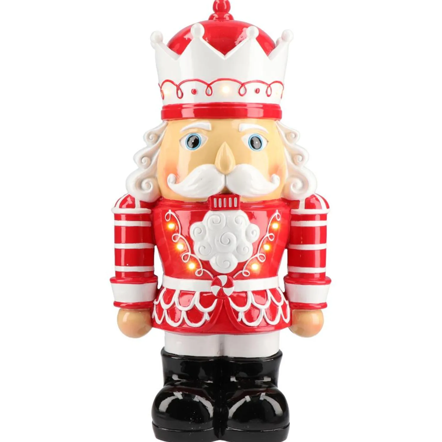 Timstor Nussknacker poly LED rot/weiss