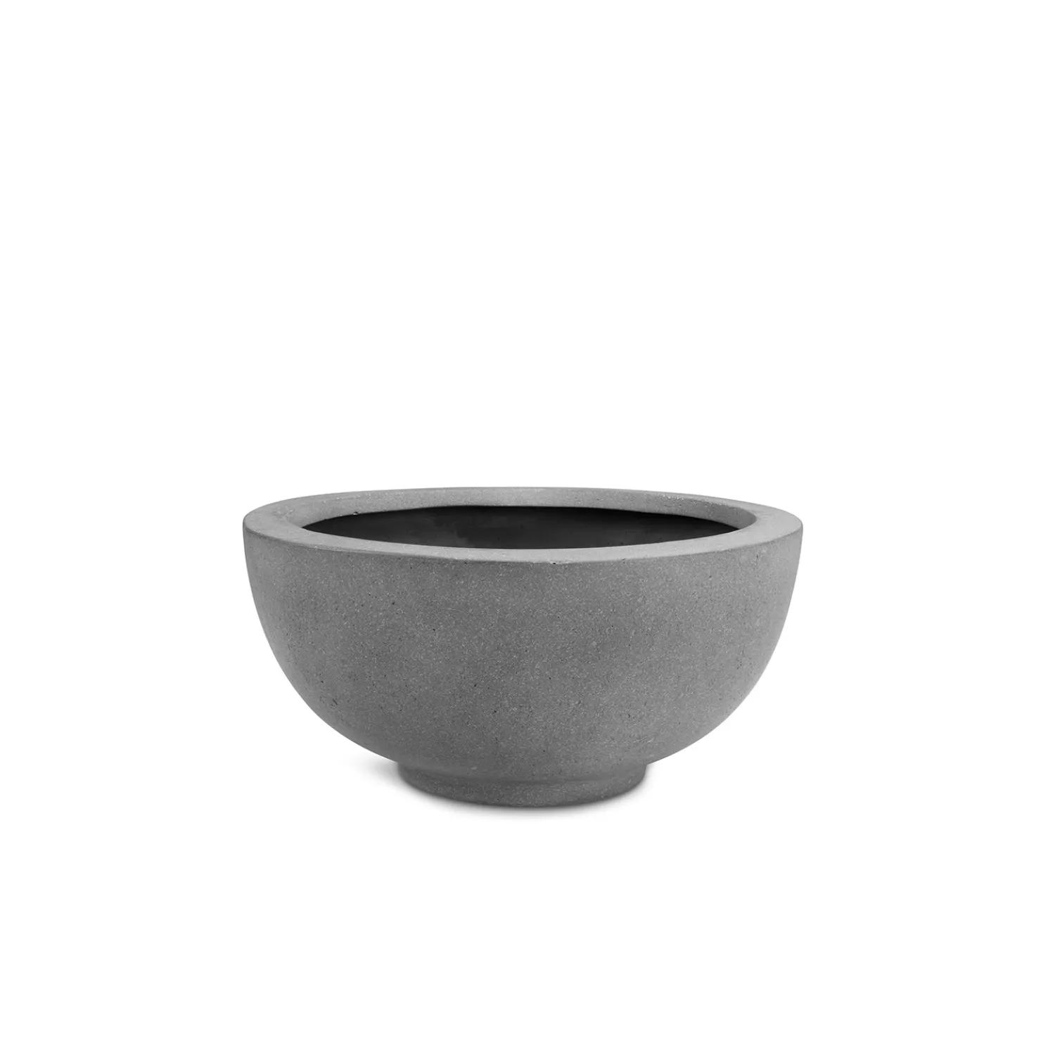 Fleur Ami Polystone Ego Plus runde Pflanzschale Ø 40 cm, Höhe 18 cm grau