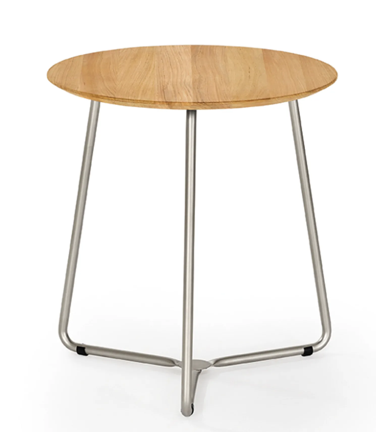 Weishäupl Bistrotisch Balcony Ø 65 cm, H 72 cm Edelstahl/Teak