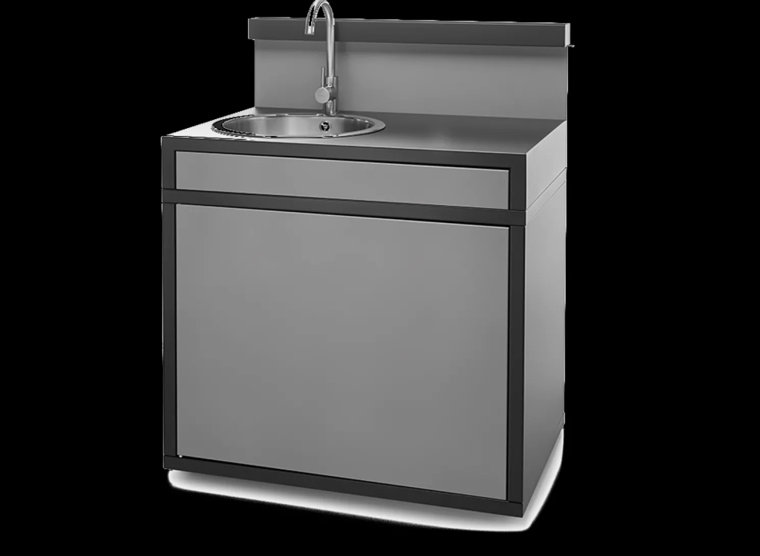 Forge Adour Waschbeckenmodul Stahl schwarz / grau