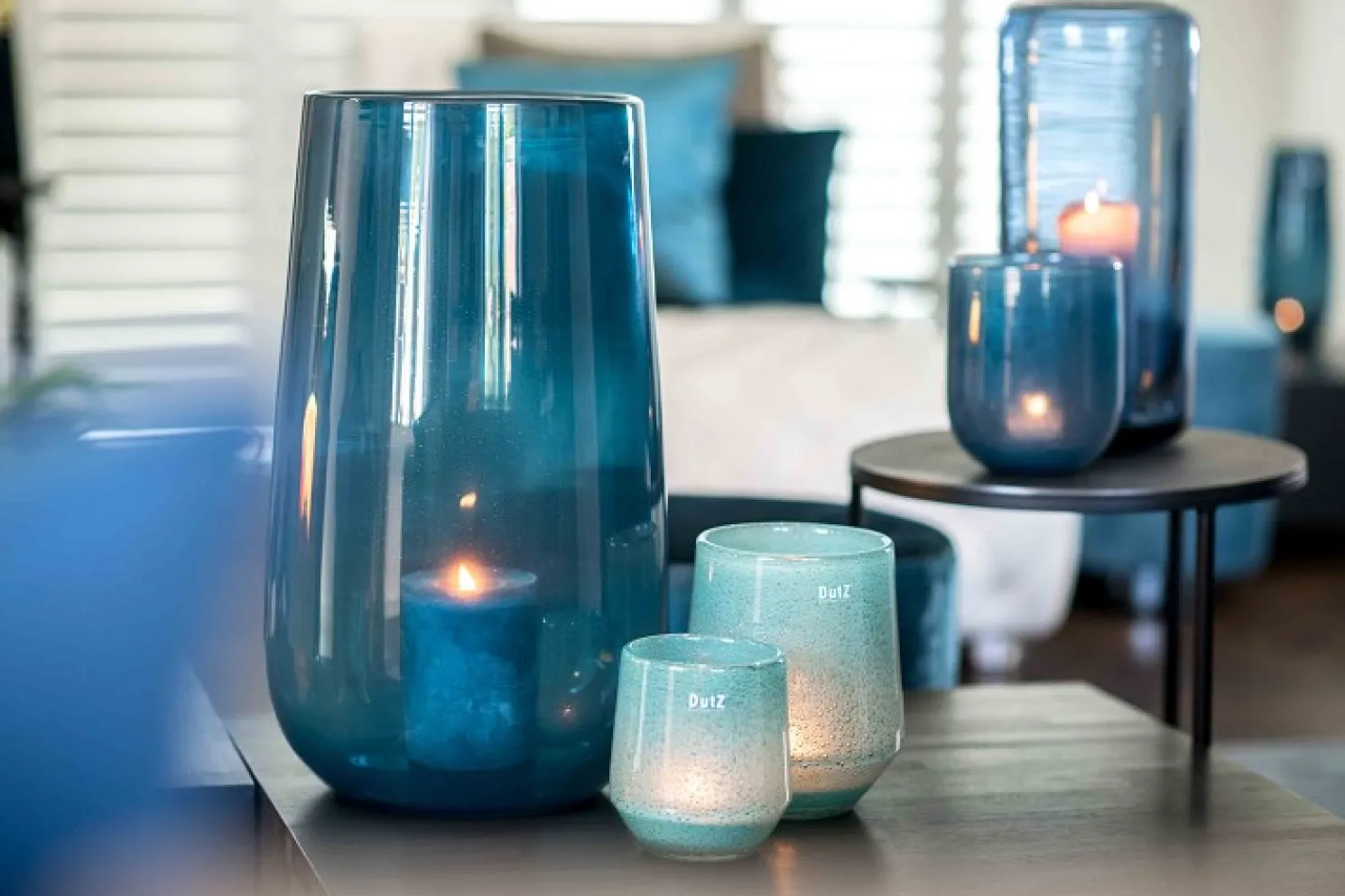 Dutz - Collection Vase Nita 1 - Tropical Blue - Höhe 30 cm; Durchmesser 24 cm