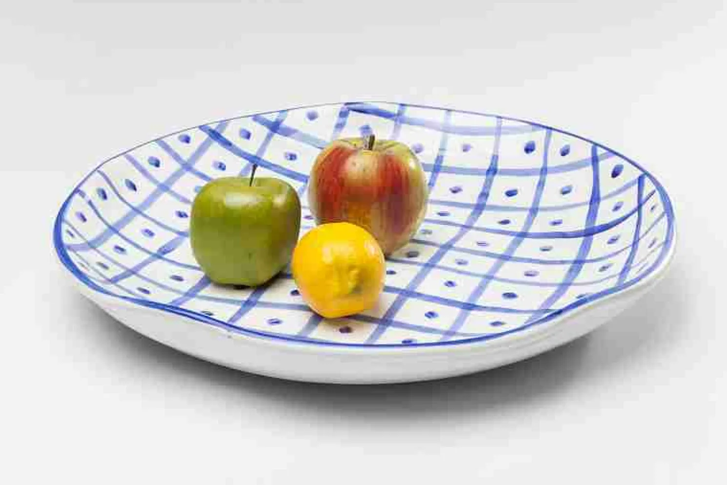 Kare Teller mit Muster Ø 44 cm