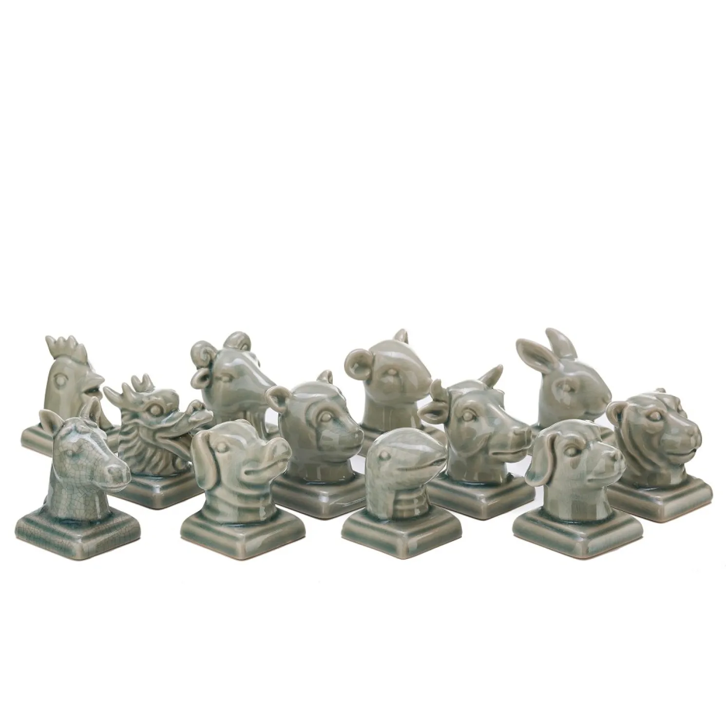 Pols Potten Dekokopf Tier grün H.7 cm Affe