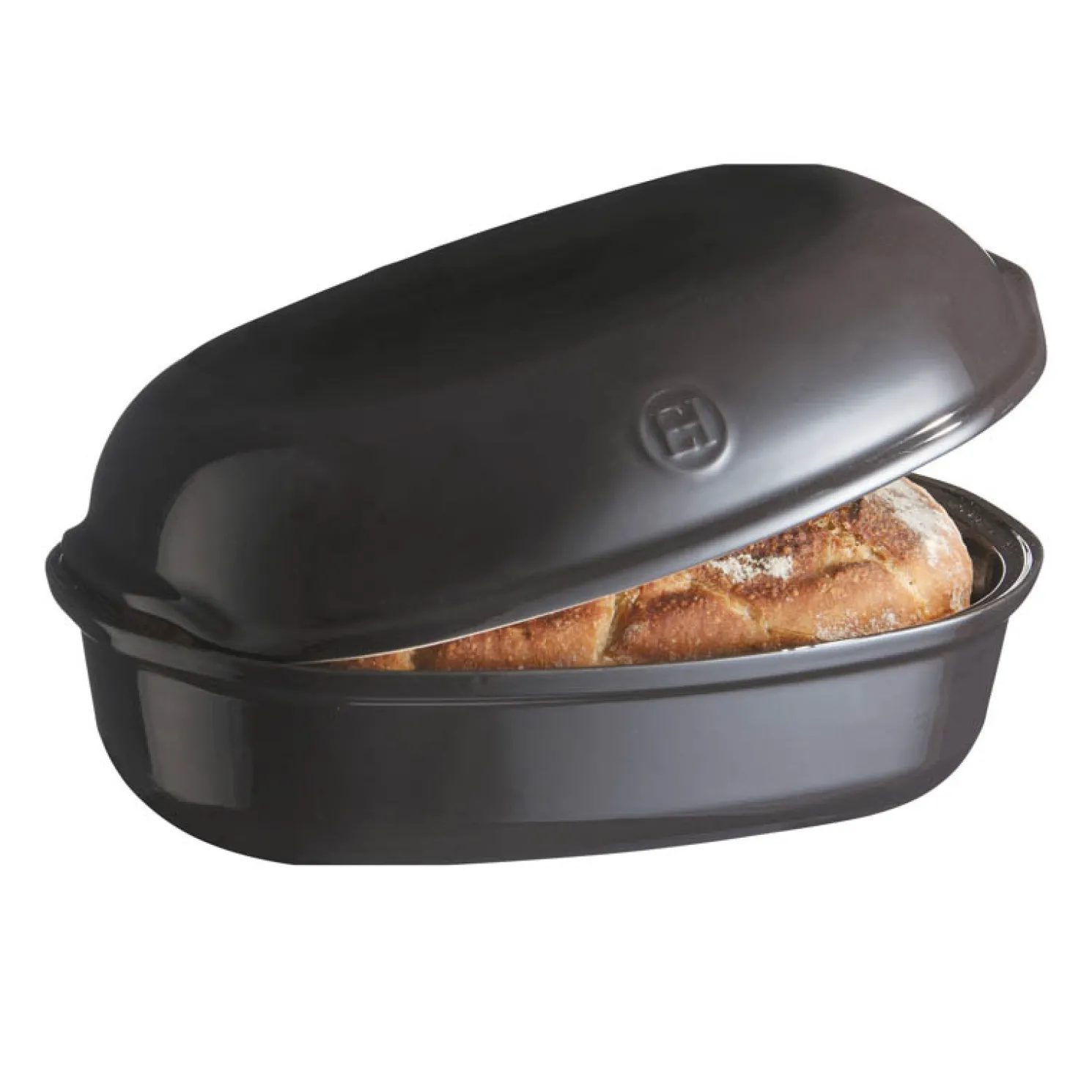 Emile Henry Artisan Brot Backform aus Keramik Schwarz