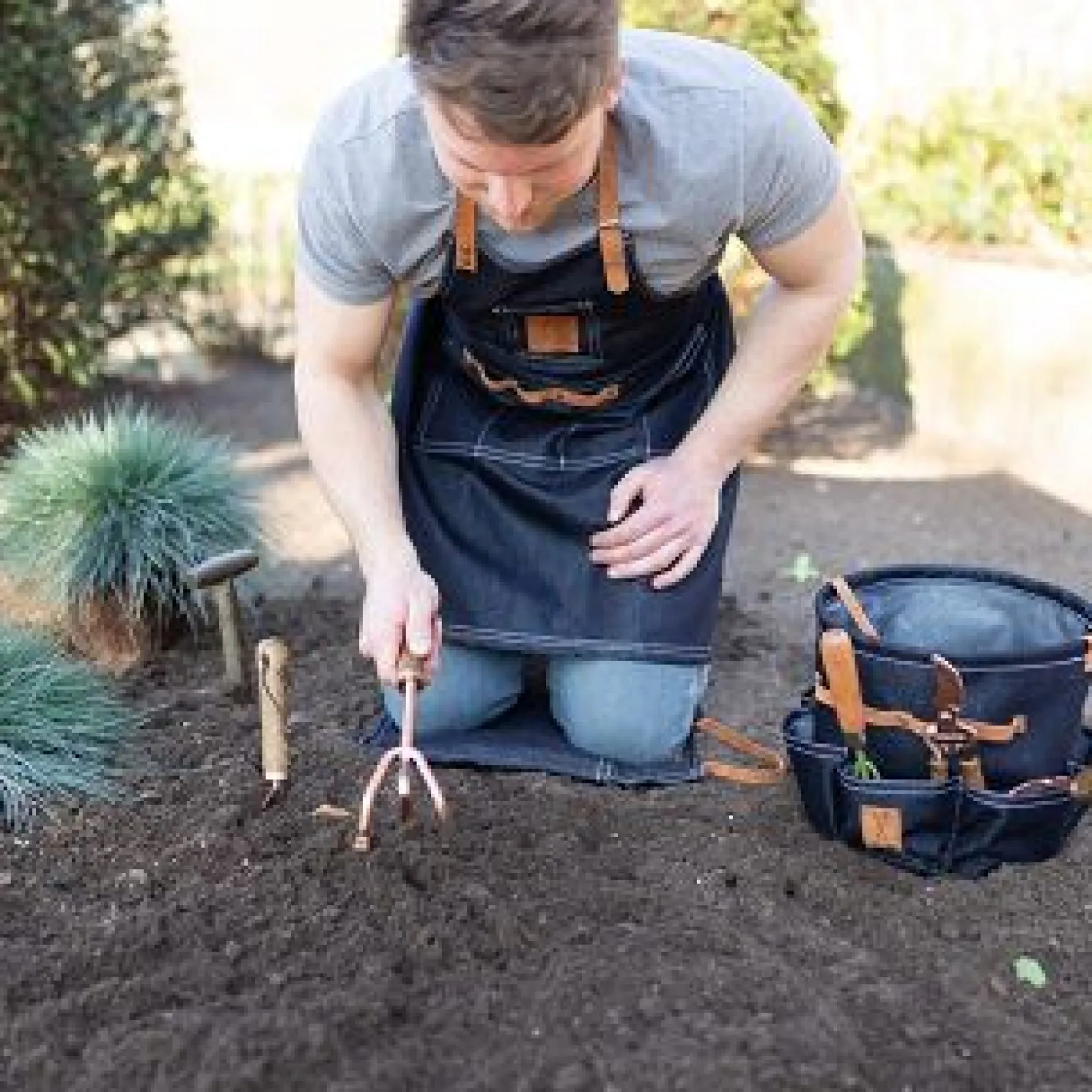 Esschert Gartenkniekissen Denim 25,5x41 cm