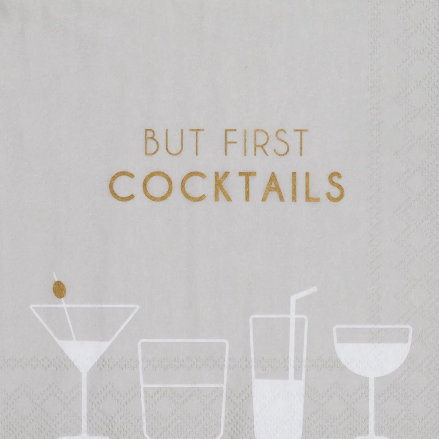 Räder Cocktailserviette 12,5x12,5 cm - But first Cocktails