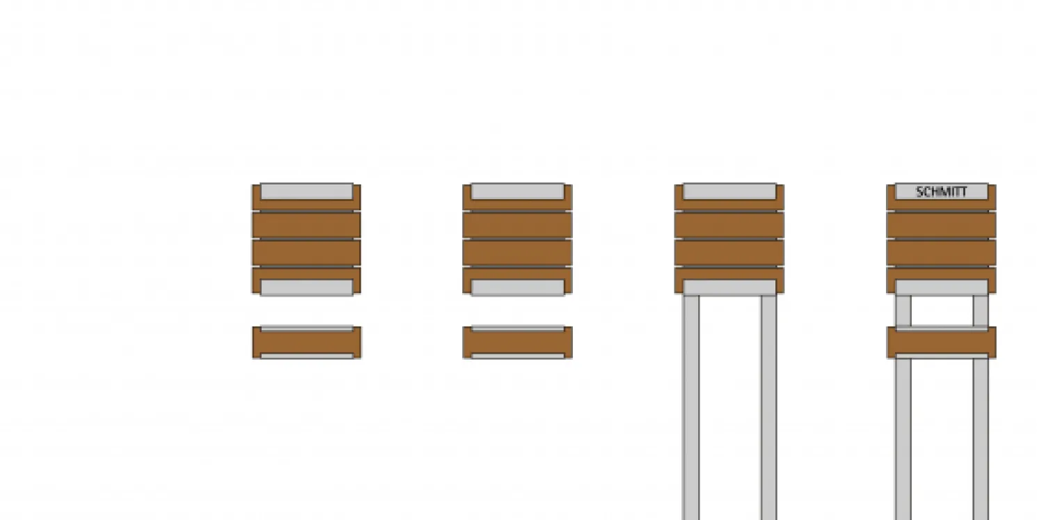 Keilbach Glasnost Briefkästen Holz Eiche ohne Beschriftung
