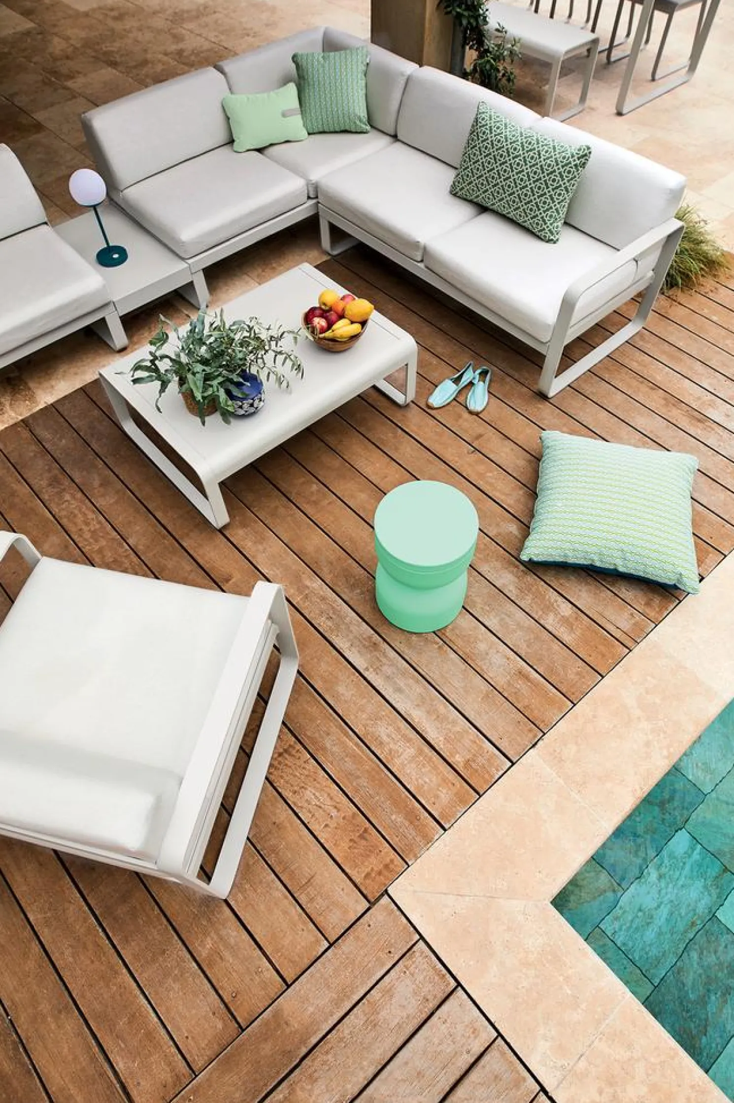 Fermob Bellevie niedriger Lounge-Tisch 103 x 75cm Anthrazit