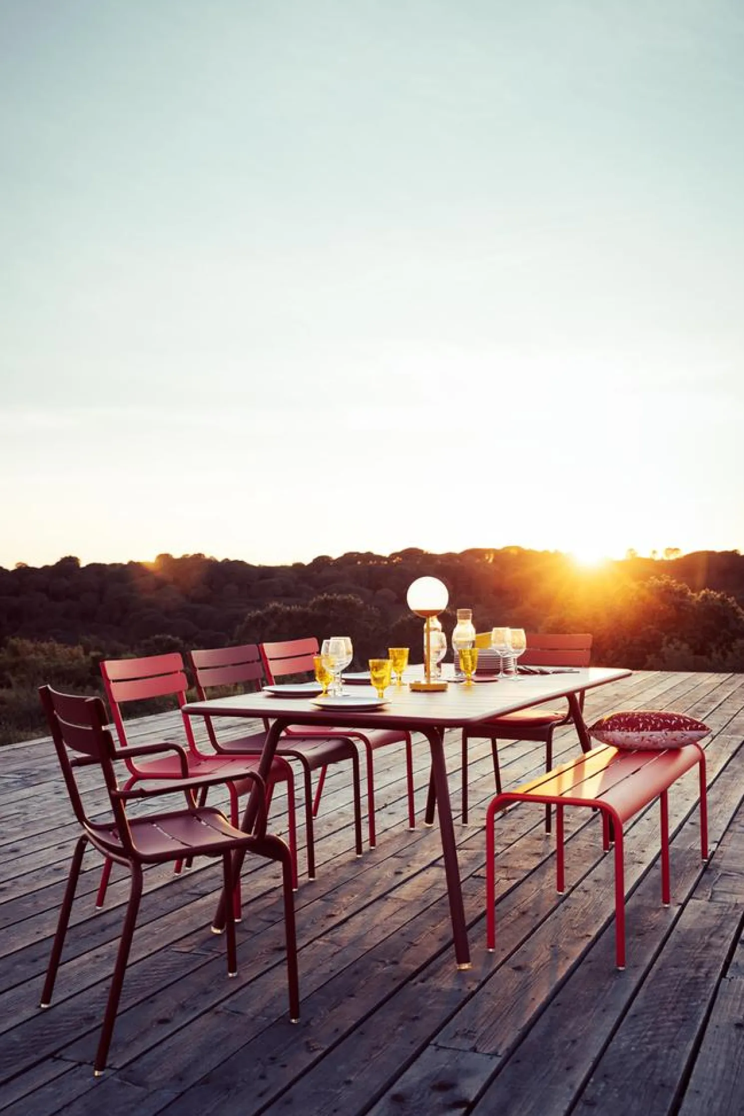 Fermob Luxembourg Bank 3/4-Sitzer Ockerrot