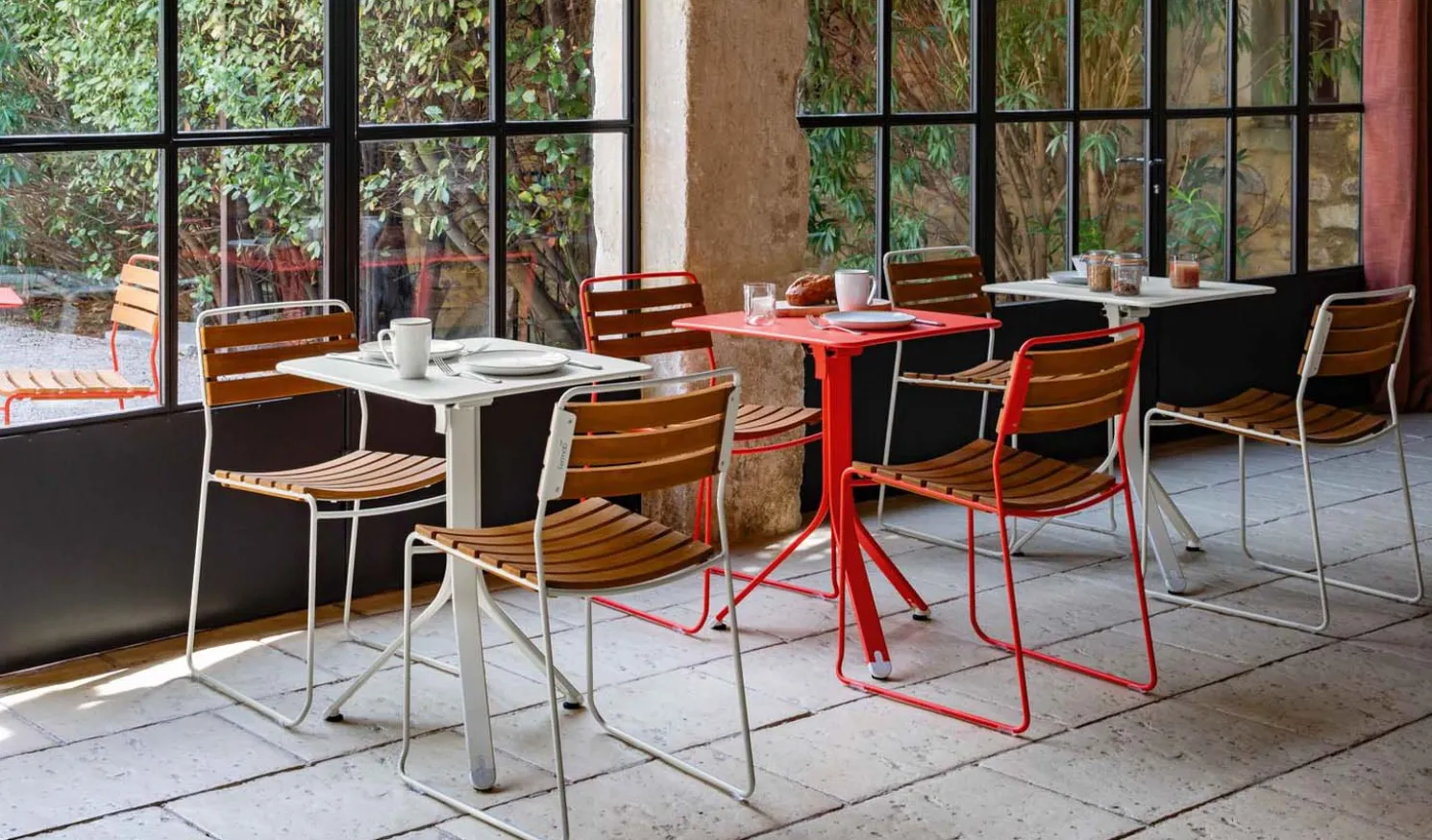 Fermob REST’O Klapptisch Outdoor Lehmgrau Ø 60 cm