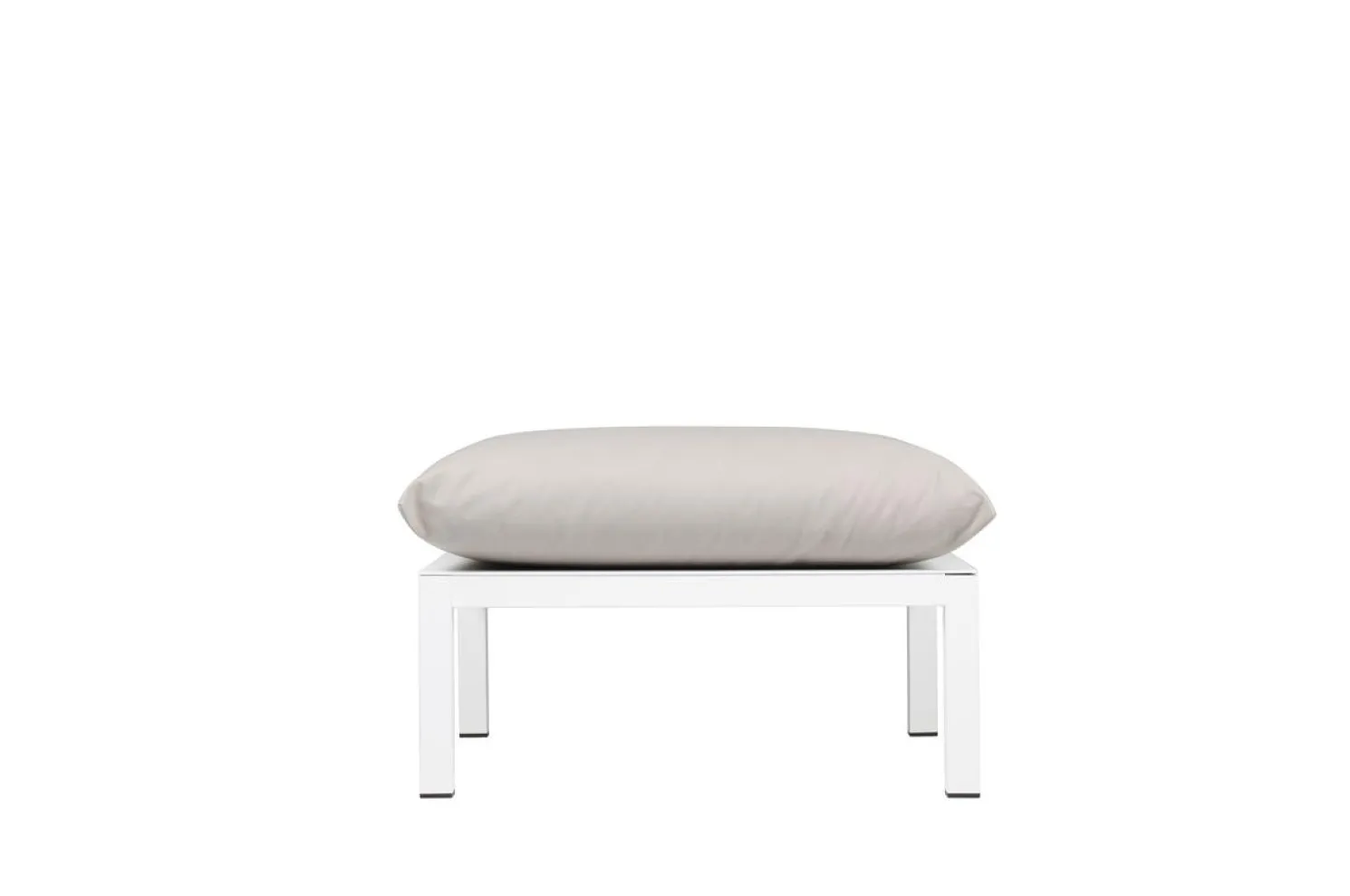 Fiam Anbauelelement Fiam DOMINO, 70 x 70 x 42 Gestell: Aluminium Weiß, Sitzkissen Taupe