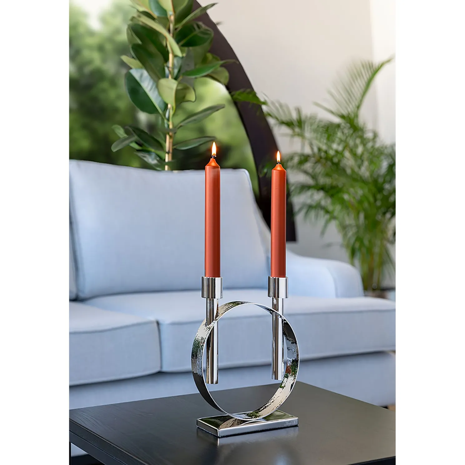 Fink Carpio runder Stabkerzenhalter 2-flammig