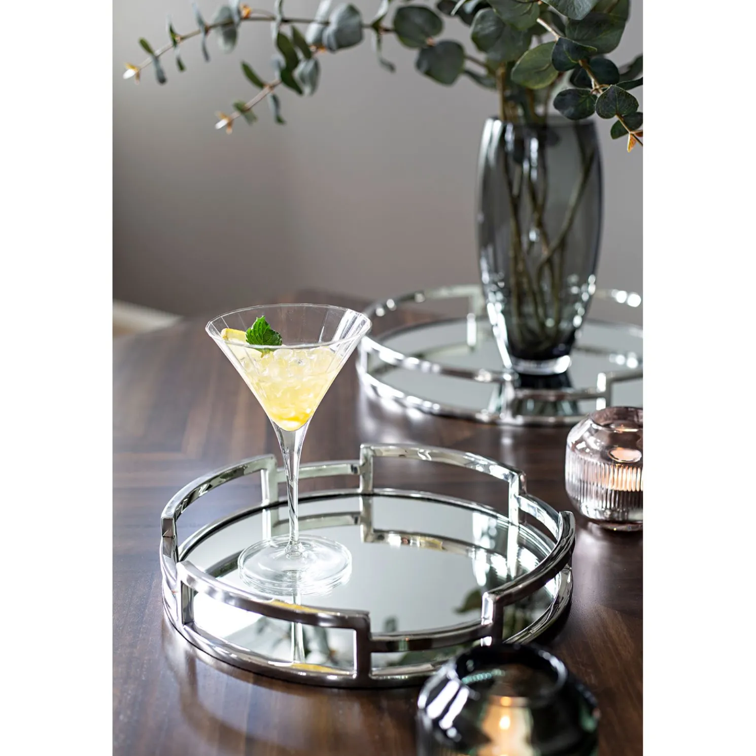 Fink Hommage Edelstahl Tablett - spiegelnde Oberfläche