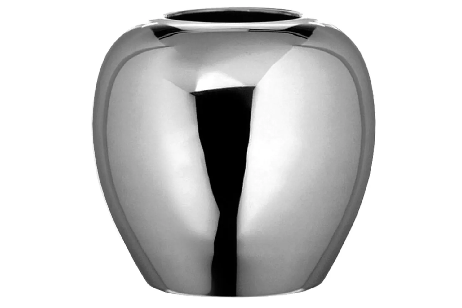Fink LOSONE Vase silber glänzend M - Höhe: 20 cm, Durchmesser 20 cm